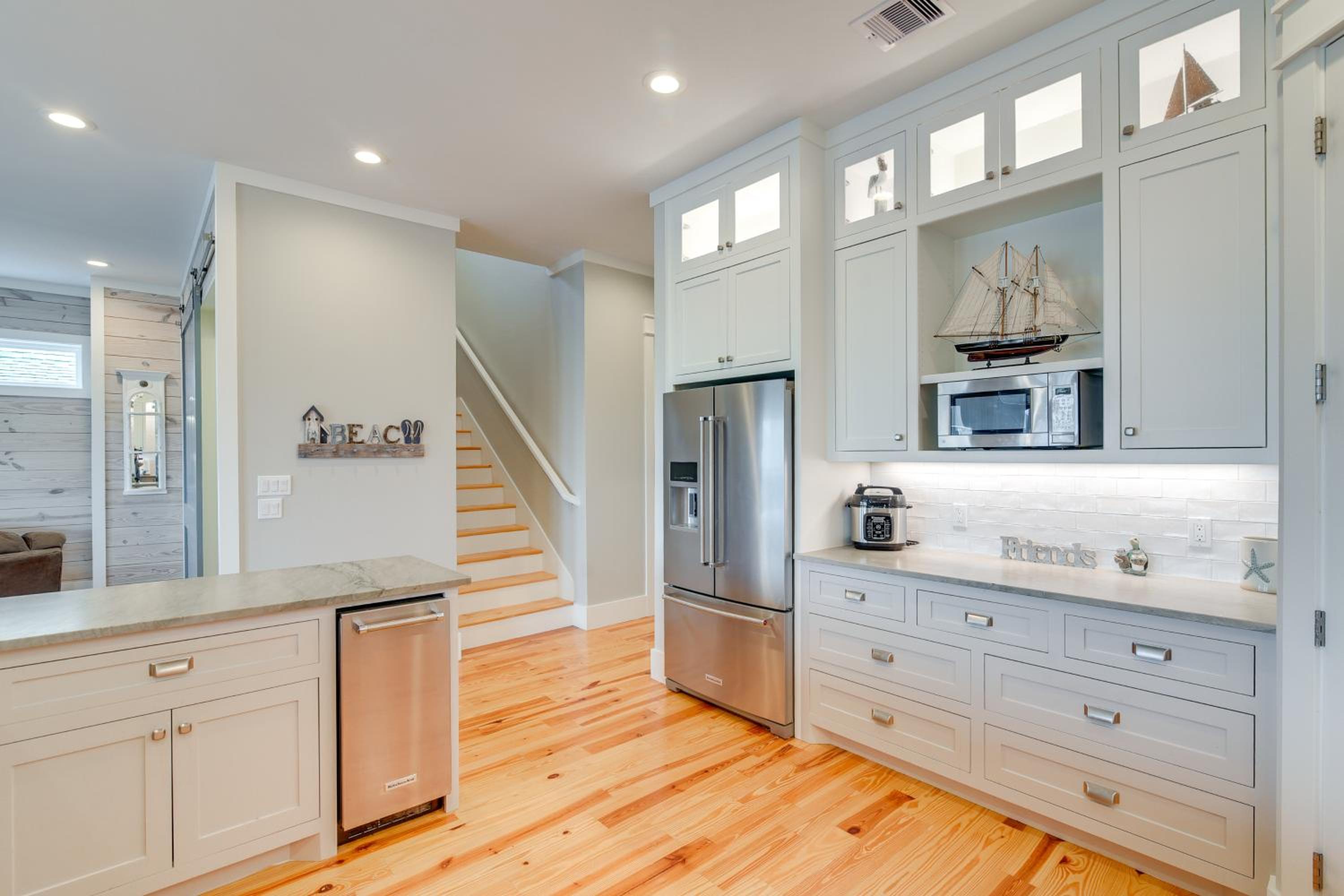 Walk to Beach! Bayfront Port Bolivar Home with Dock