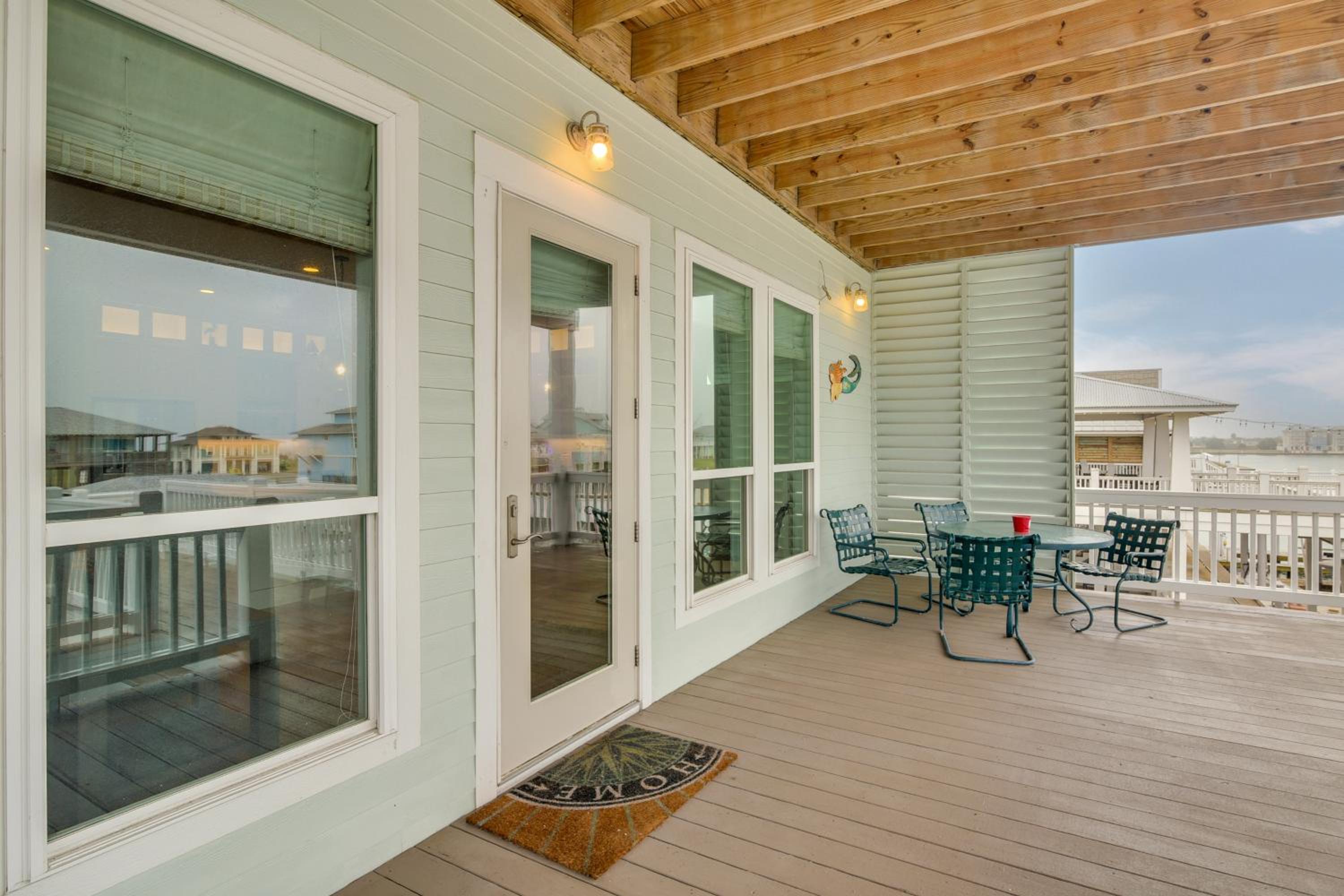 Walk to Beach! Bayfront Port Bolivar Home with Dock