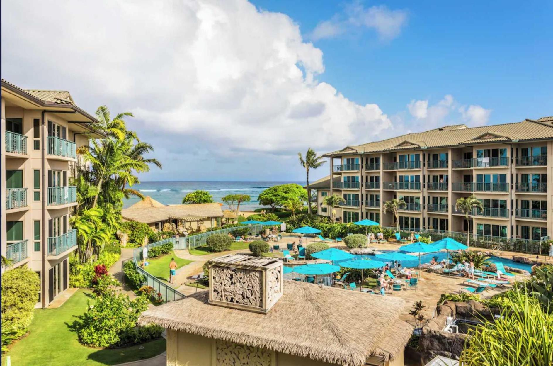Waipouli Beach Resort - Kauai Oceanfront 2BR Balcony