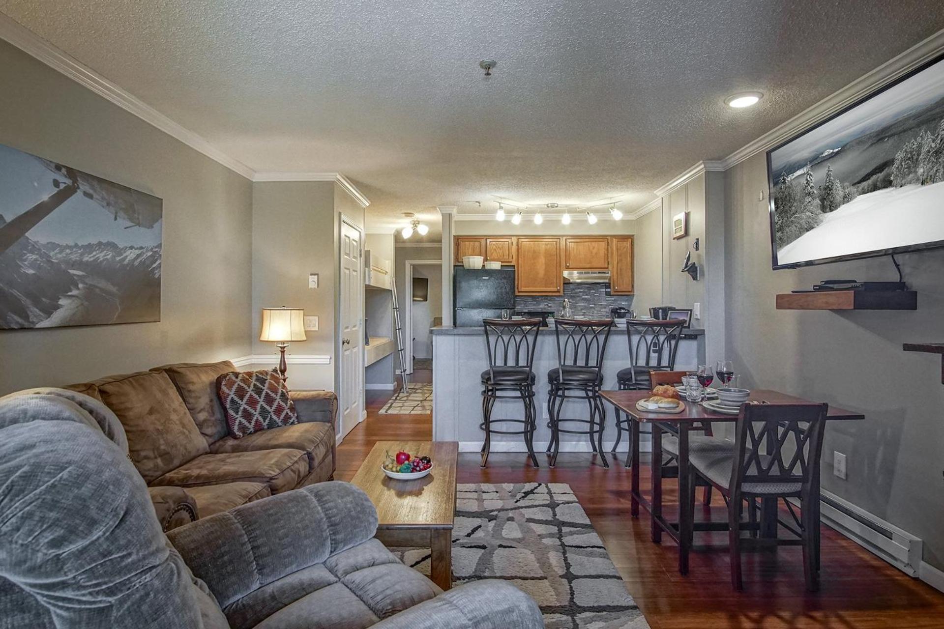 1 Br: Snowcrest 210B: Easy access to Widow Maker Territory