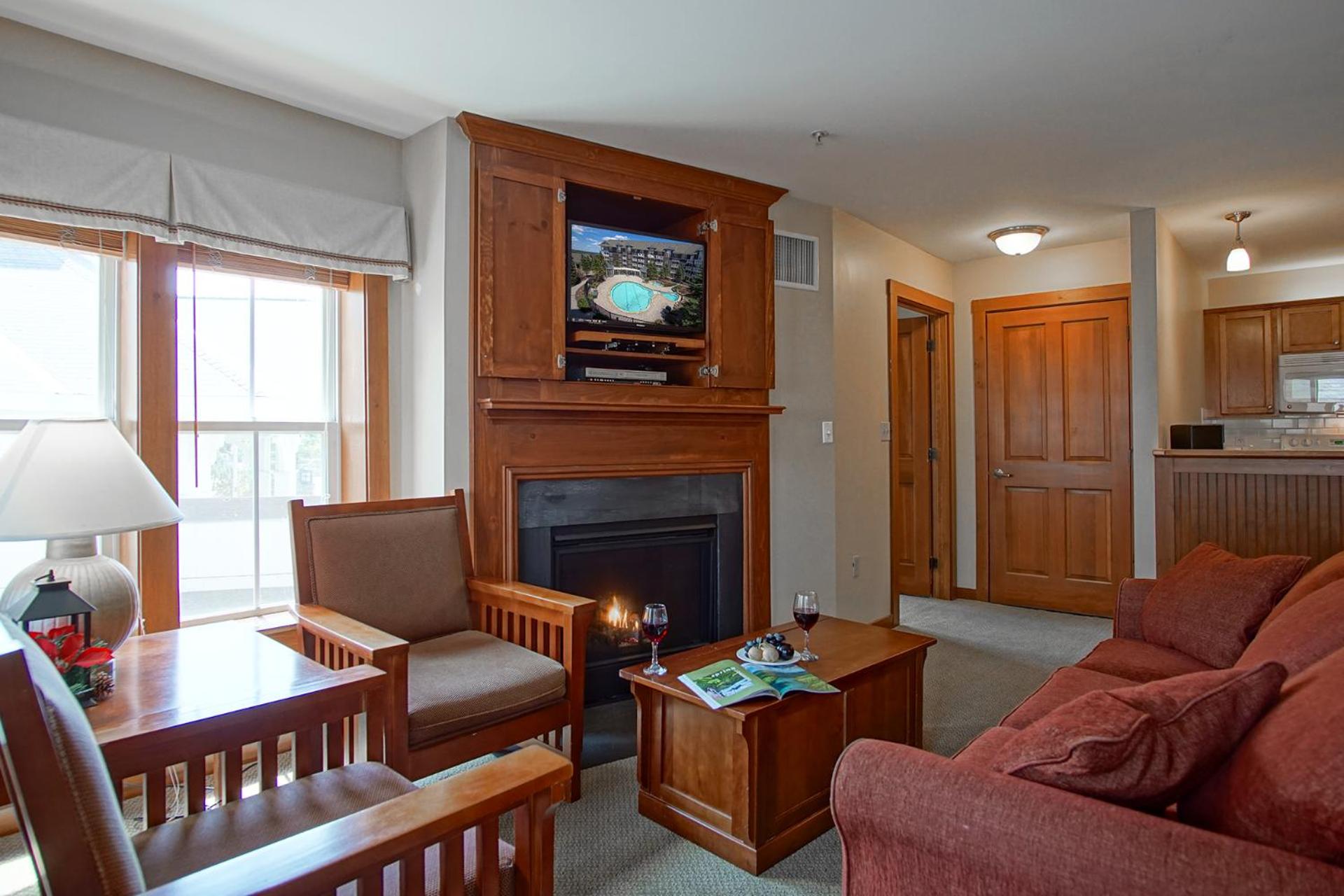 Allegheny Springs 201 : 2 Bedroom, 2 Full Bath: Slope Side; Gas Fireplace