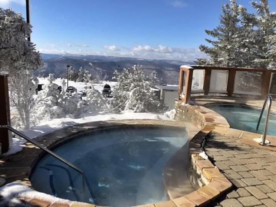 Rimfire 406: Slope Side, Large open studio full kitchen and high ceilings Western facing view