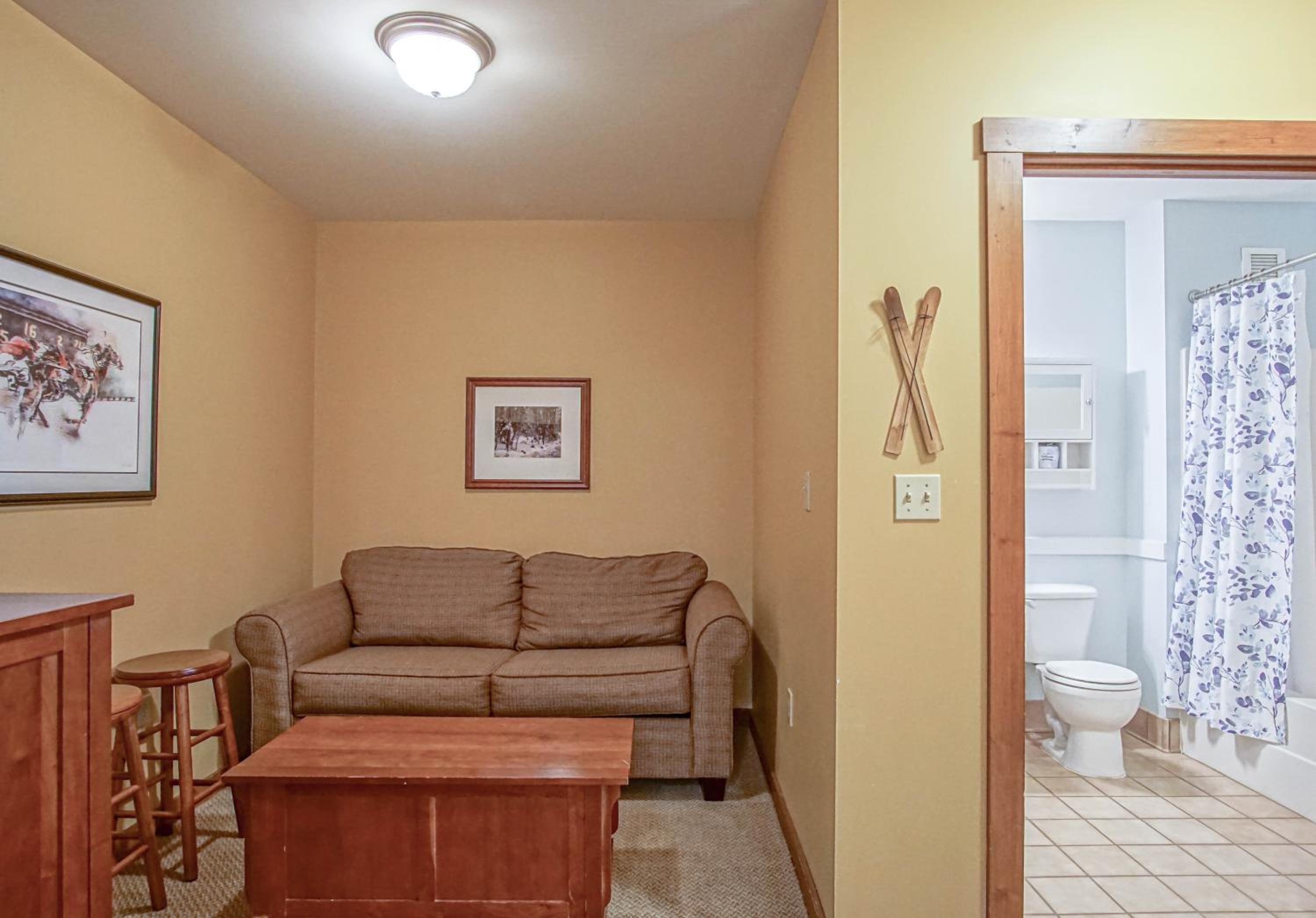 Allegheny Springs 140 Ground Level, slope side, Snowshoe Resort Village Center 2 Bedroom Plus Den