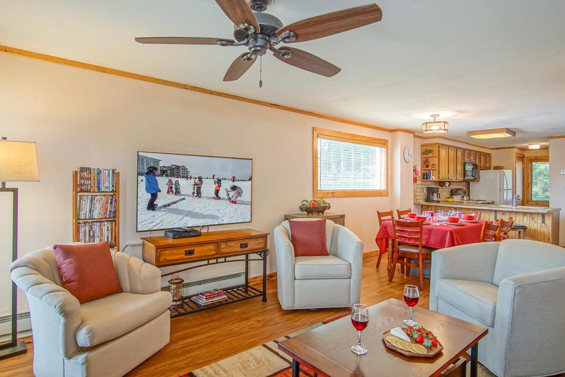Powderidge 4 -Slope Side, Spacious 2 Br Condo