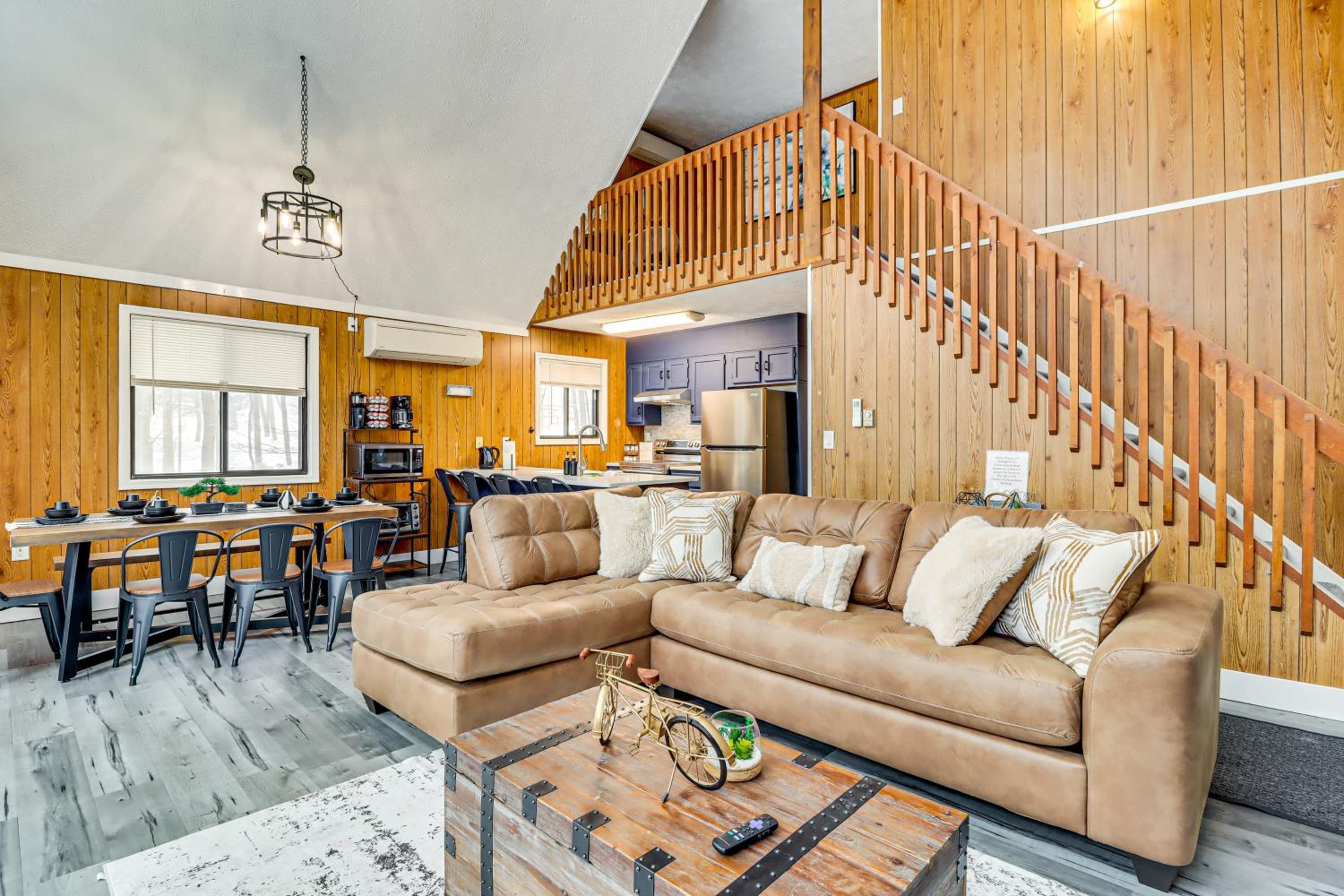Scenic Views! Clifton Twp Chalet with Fire Pit, Deck