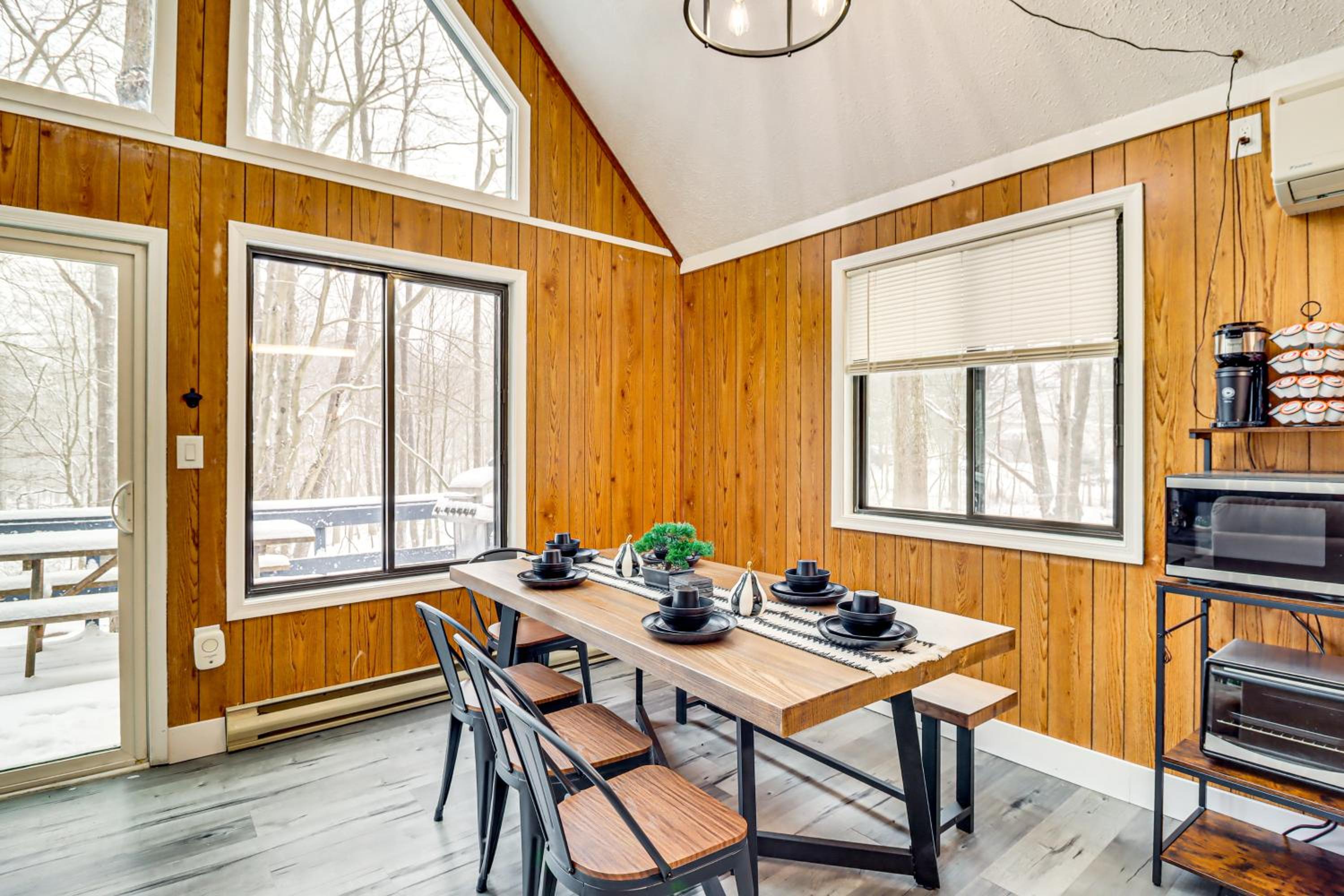 Scenic Views! Clifton Twp Chalet with Fire Pit, Deck