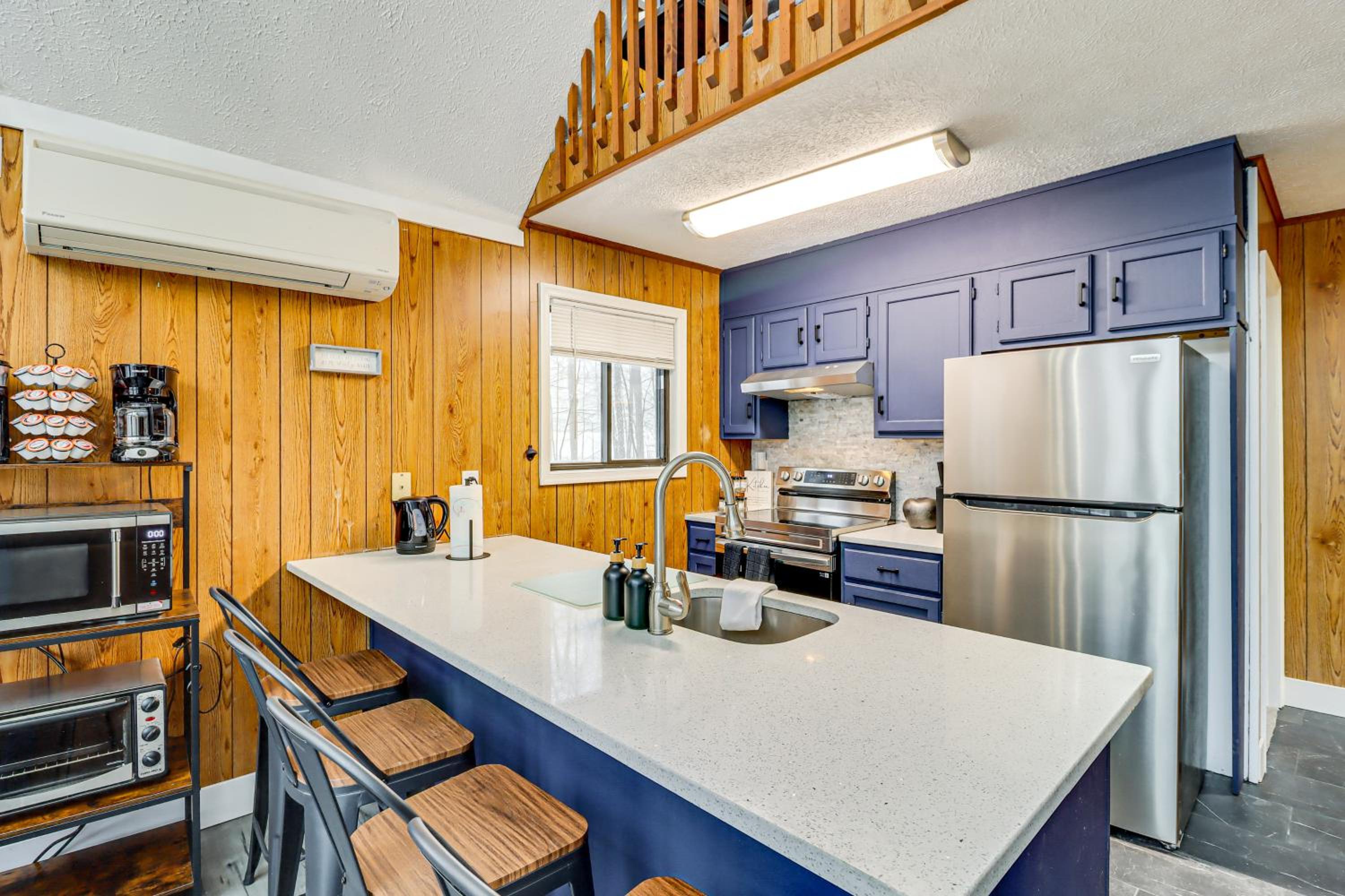 Scenic Views! Clifton Twp Chalet with Fire Pit, Deck