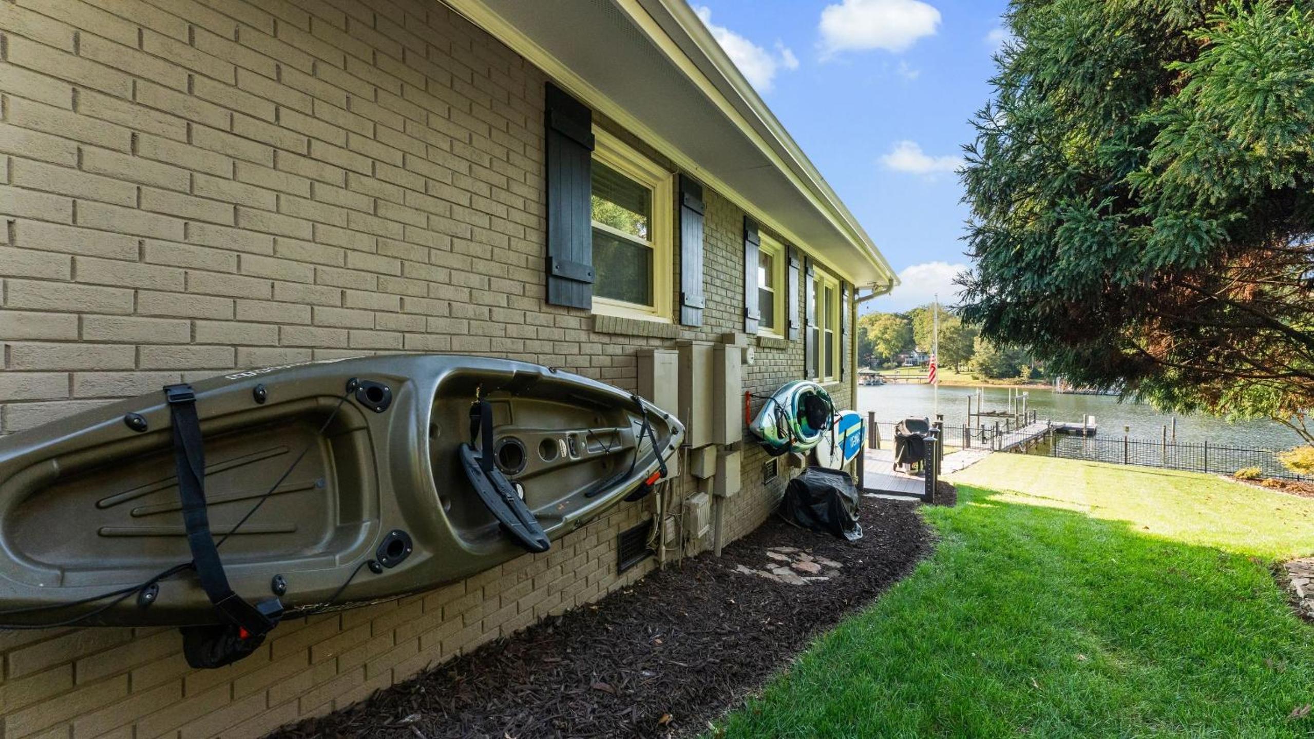 Dock Hot Tub Kayaks on Lake Norman Lakeside Gem by AvantStay