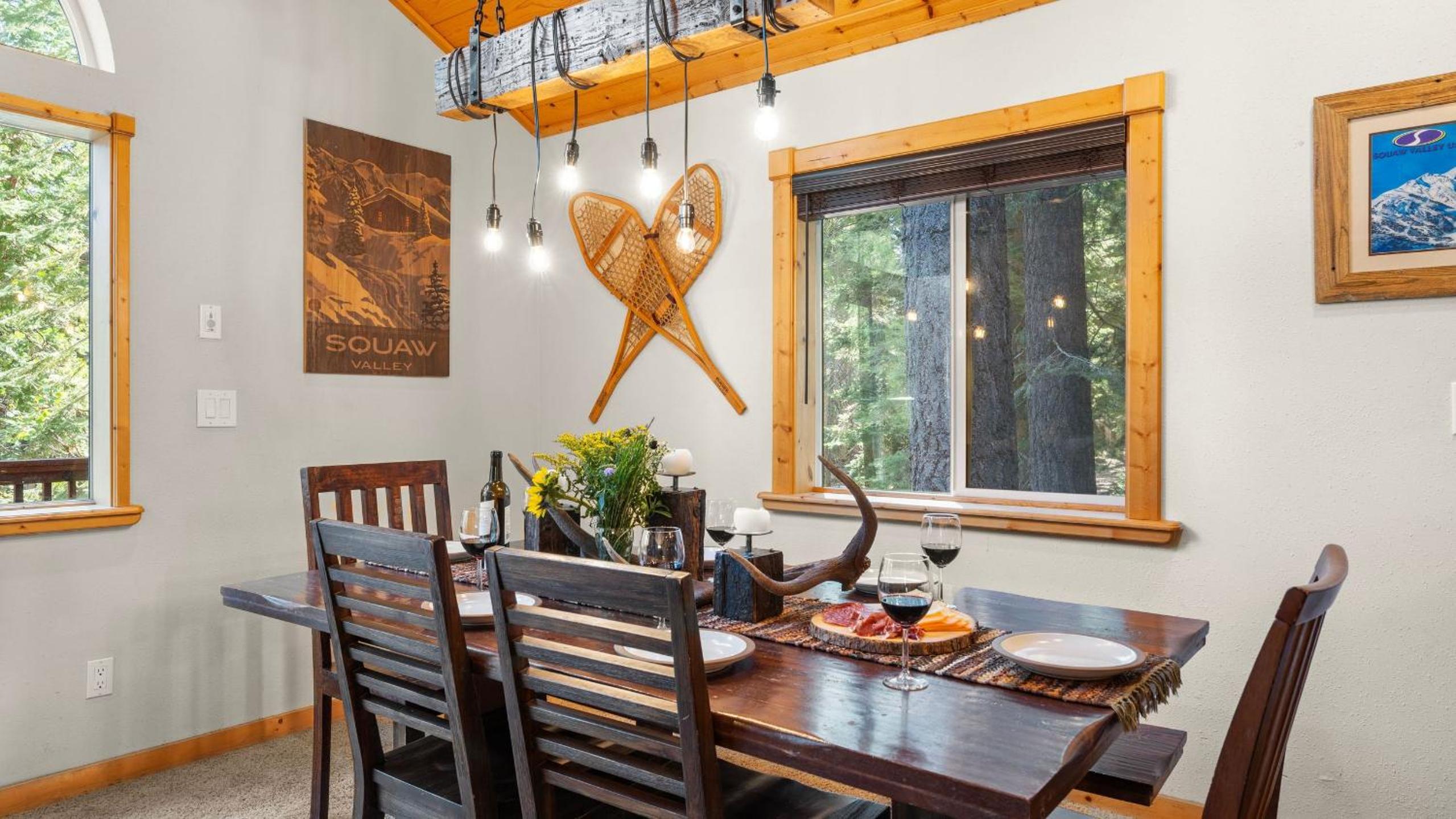 Outdoor Dining Backyard Trails Nearby Cedar Hollow Retreat by AvantStay