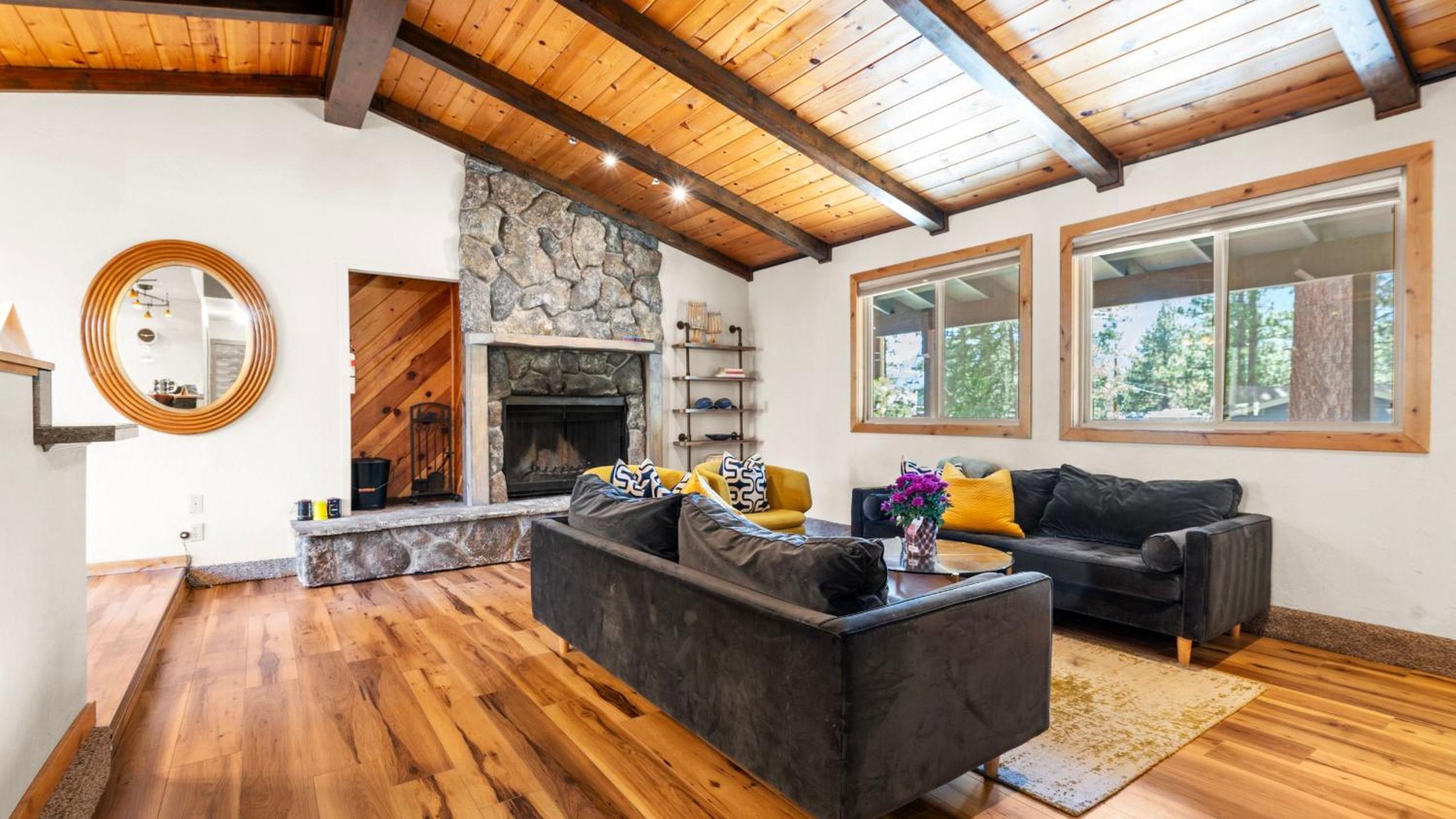 Steps to Trails Minutes to Heavenly Fireplace Deck BBQ Bluewood Cabin by AvantStay