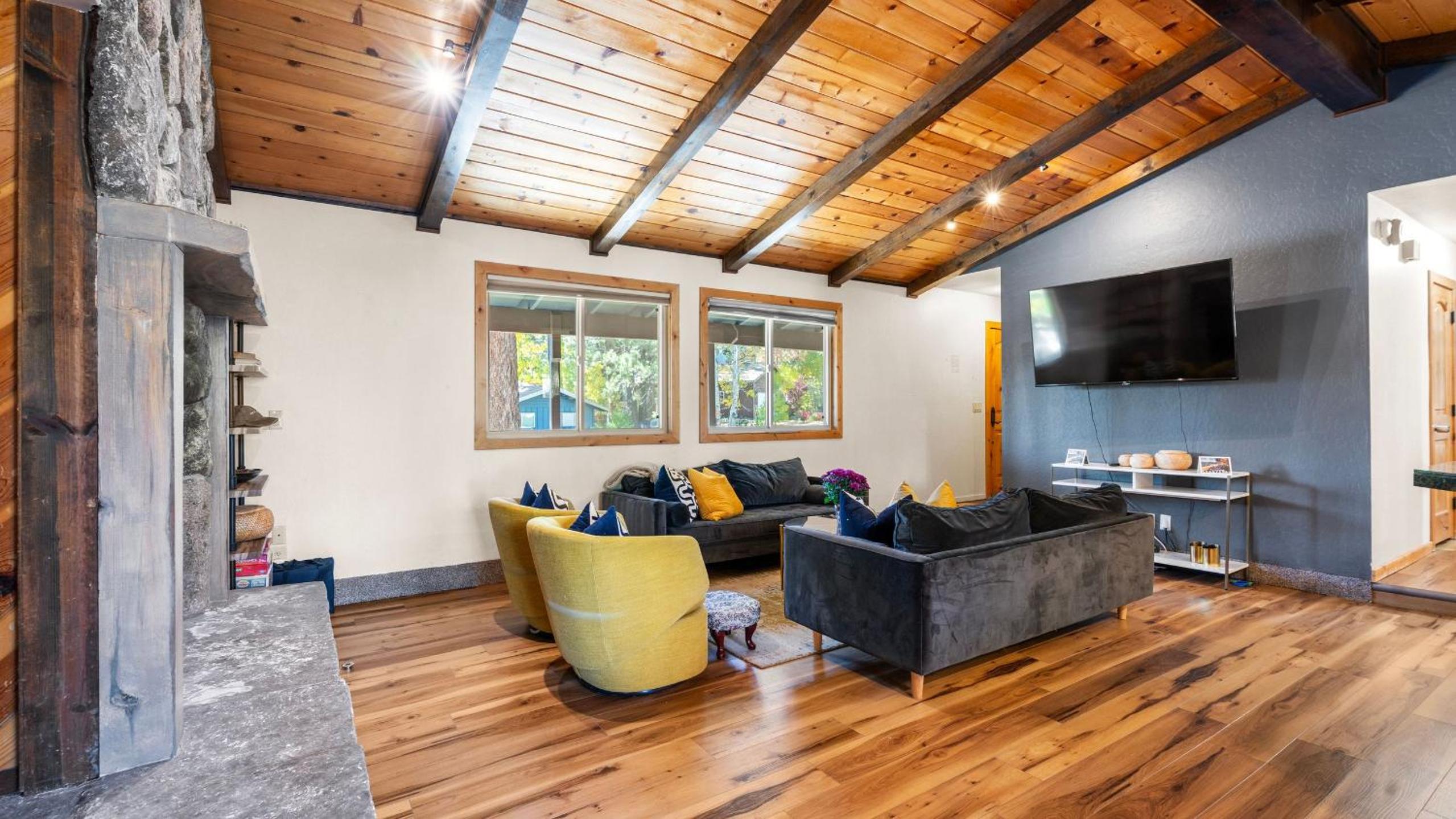 Steps to Trails Minutes to Heavenly Fireplace Deck BBQ Bluewood Cabin by AvantStay