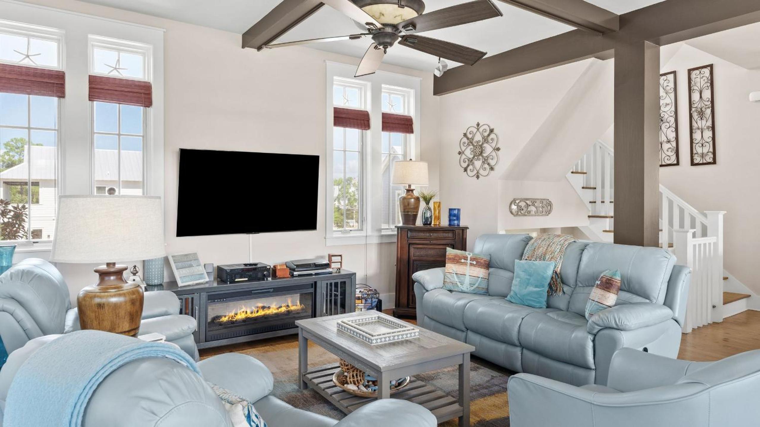 Serene 30A Getaway Near Beach w Pool Firepit Porch Sea Salt by AvantStay
