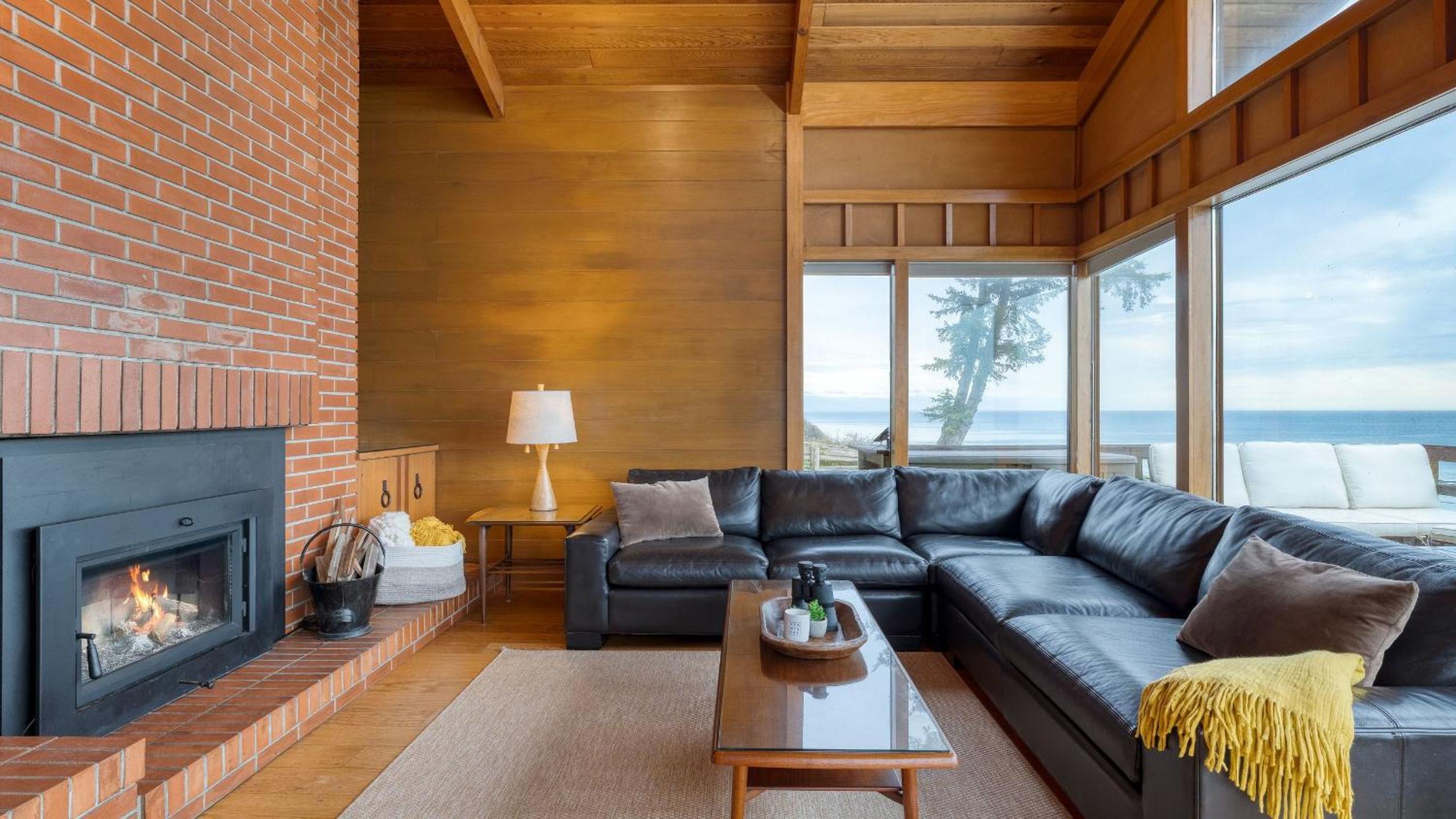Oceanfront Home w Outdoor Dining 2 Firepits Steps to Beach Salish Sea Escape by AvantStay