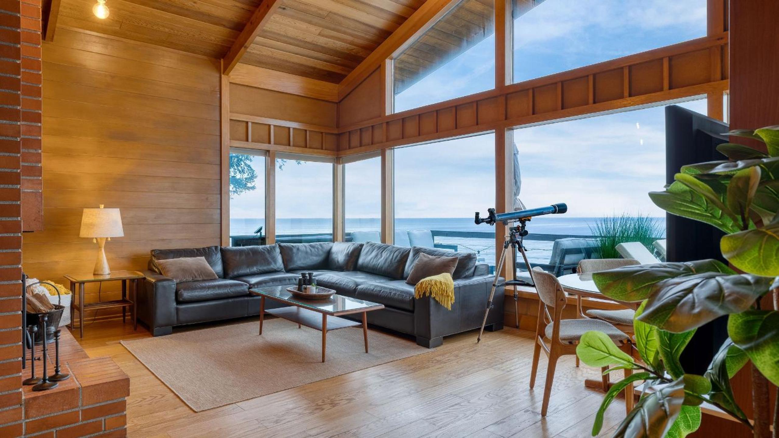 Oceanfront Home w Outdoor Dining 2 Firepits Steps to Beach Salish Sea Escape by AvantStay