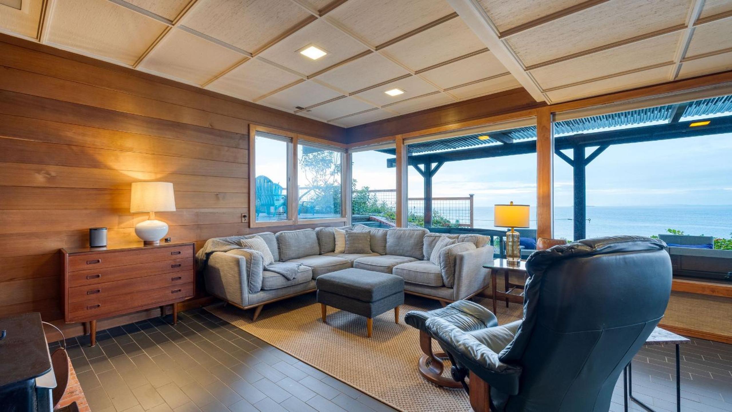 Oceanfront Home w Outdoor Dining 2 Firepits Steps to Beach Salish Sea Escape by AvantStay