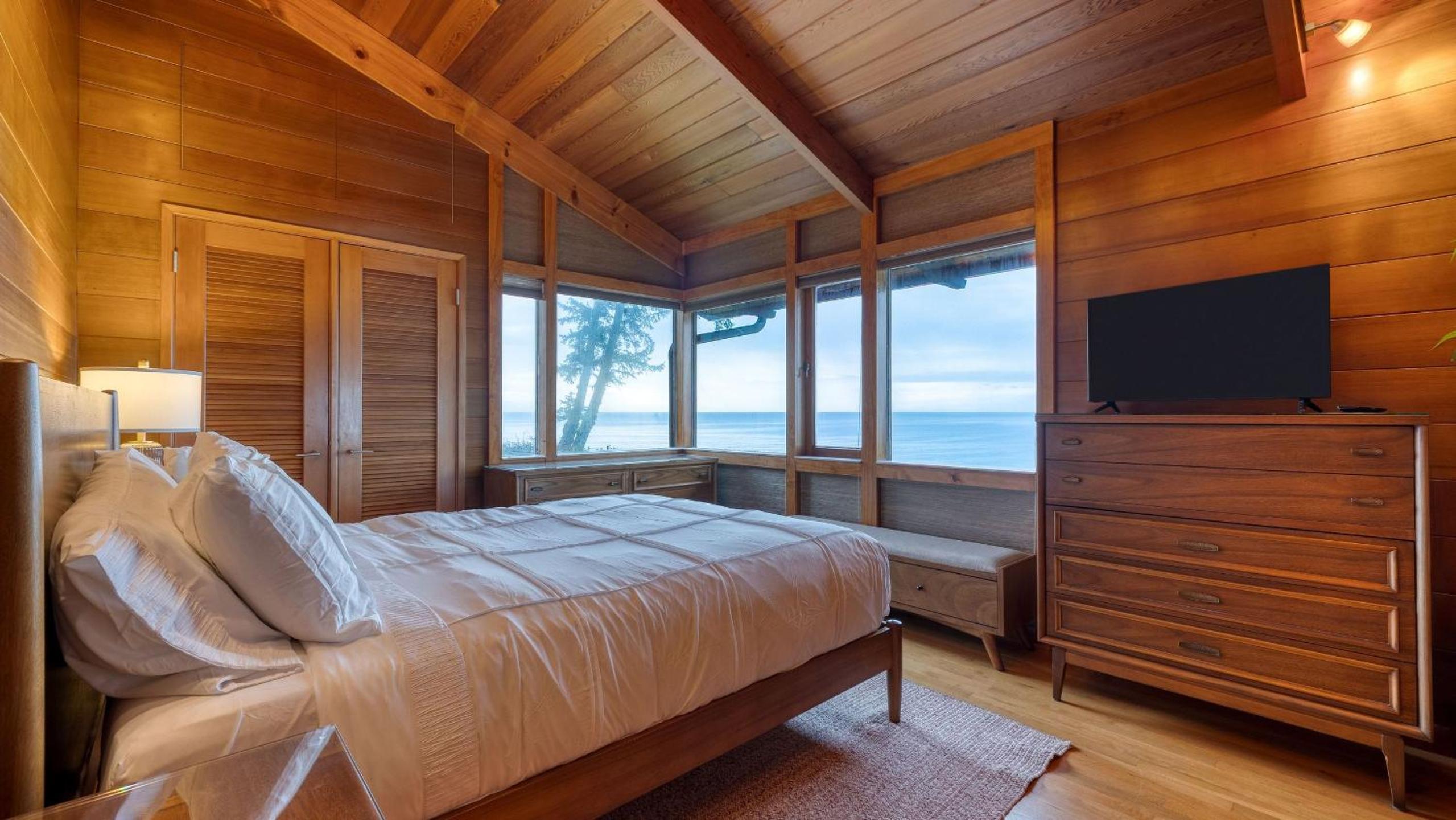 Oceanfront Home w Outdoor Dining 2 Firepits Steps to Beach Salish Sea Escape by AvantStay