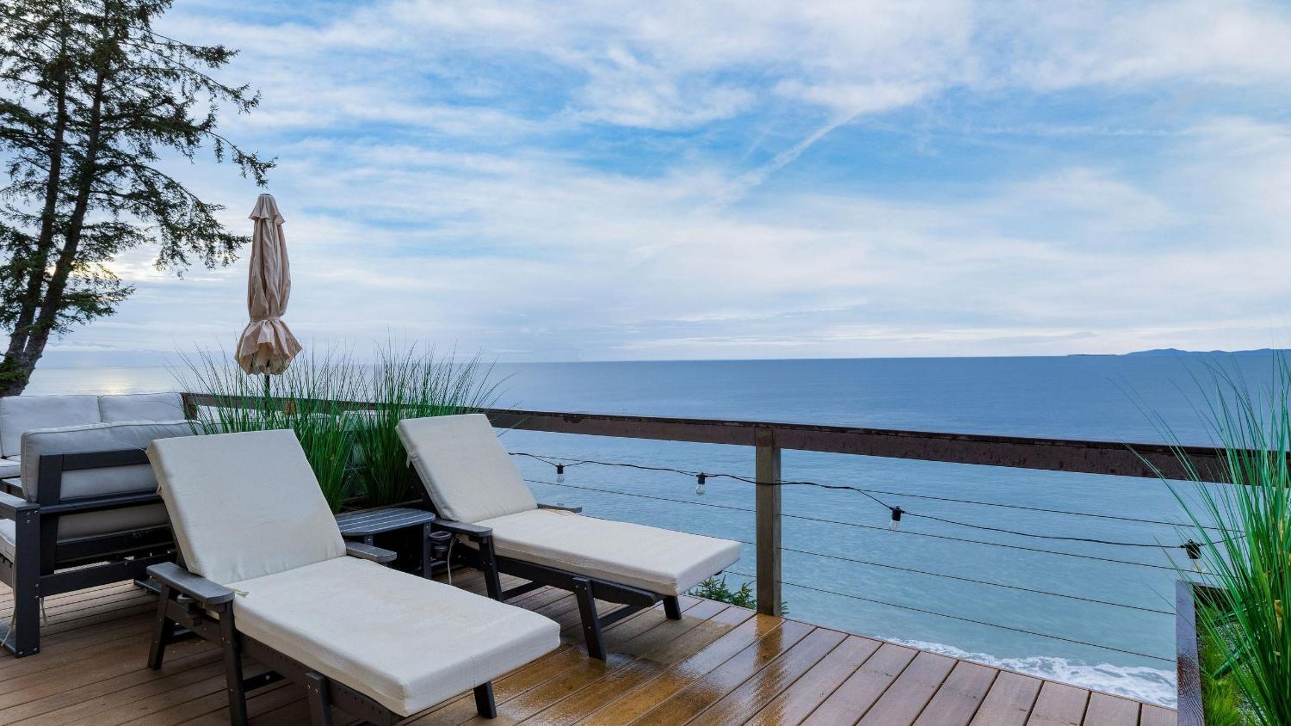 Oceanfront Home w Outdoor Dining 2 Firepits Steps to Beach Salish Sea Escape by AvantStay