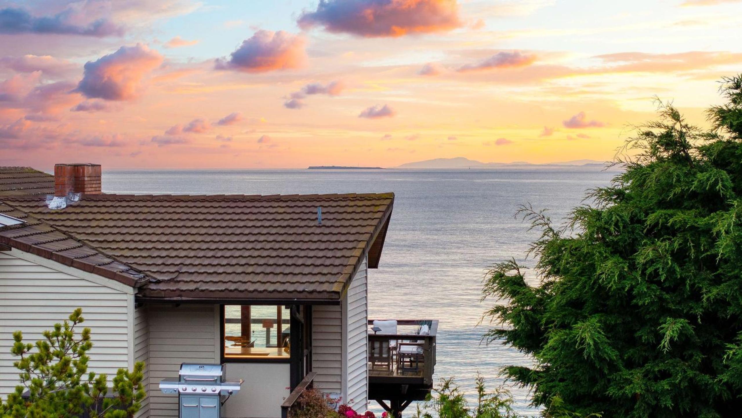 Oceanfront Home w Outdoor Dining 2 Firepits Steps to Beach Salish Sea Escape by AvantStay