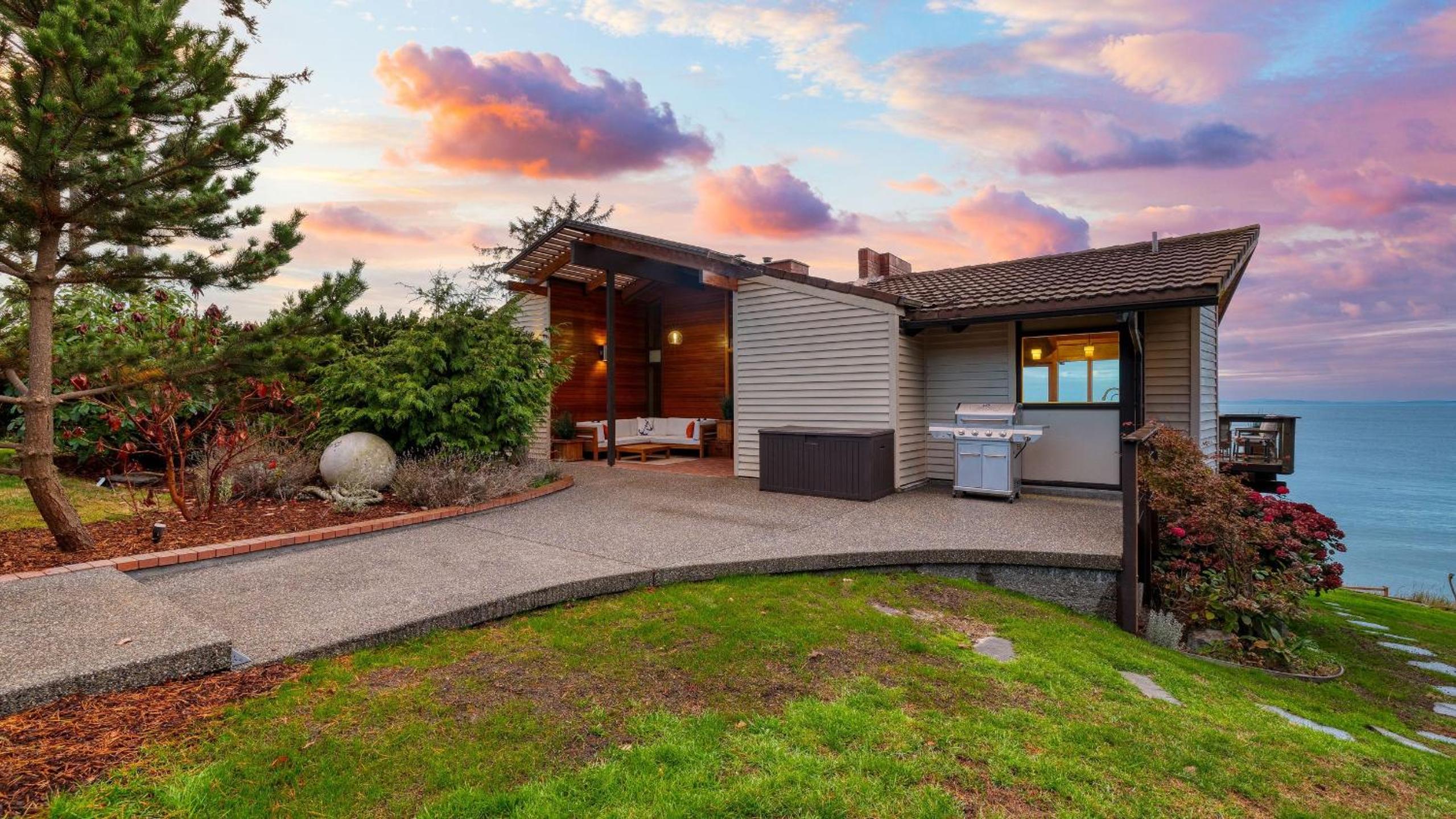 Oceanfront Home w Outdoor Dining 2 Firepits Steps to Beach Salish Sea Escape by AvantStay