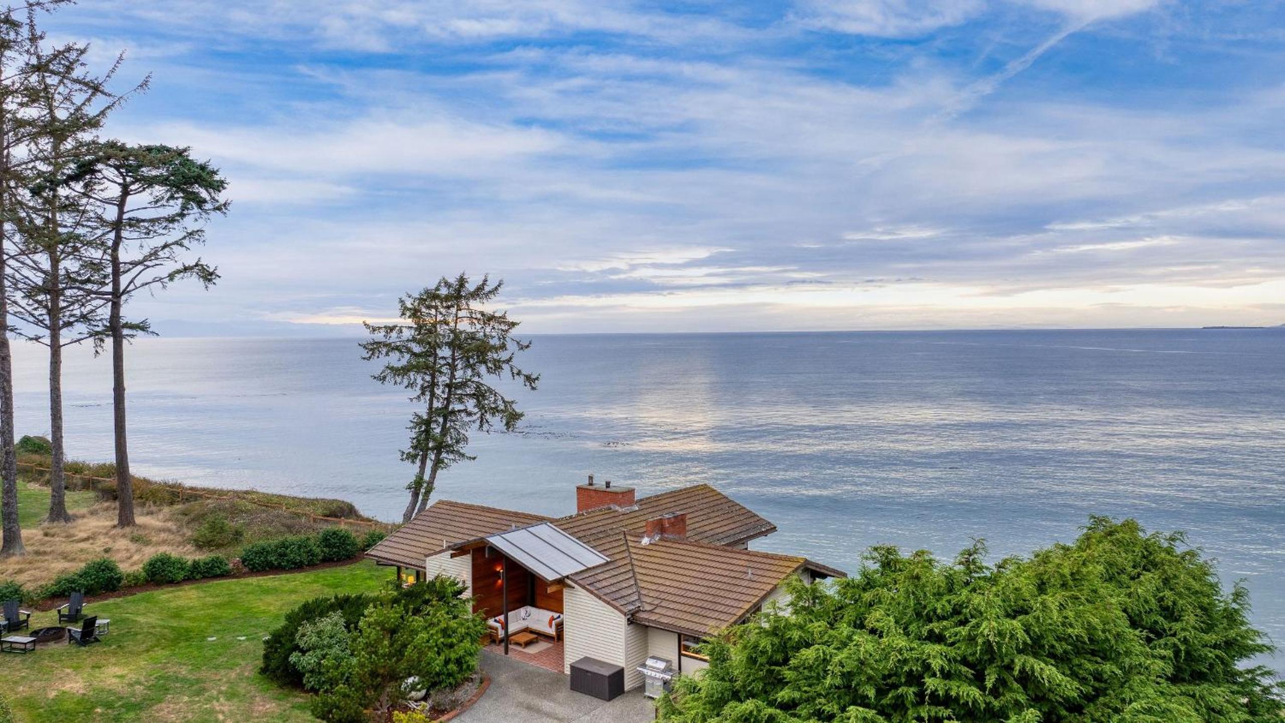 Oceanfront Home w Outdoor Dining 2 Firepits Steps to Beach Salish Sea Escape by AvantStay