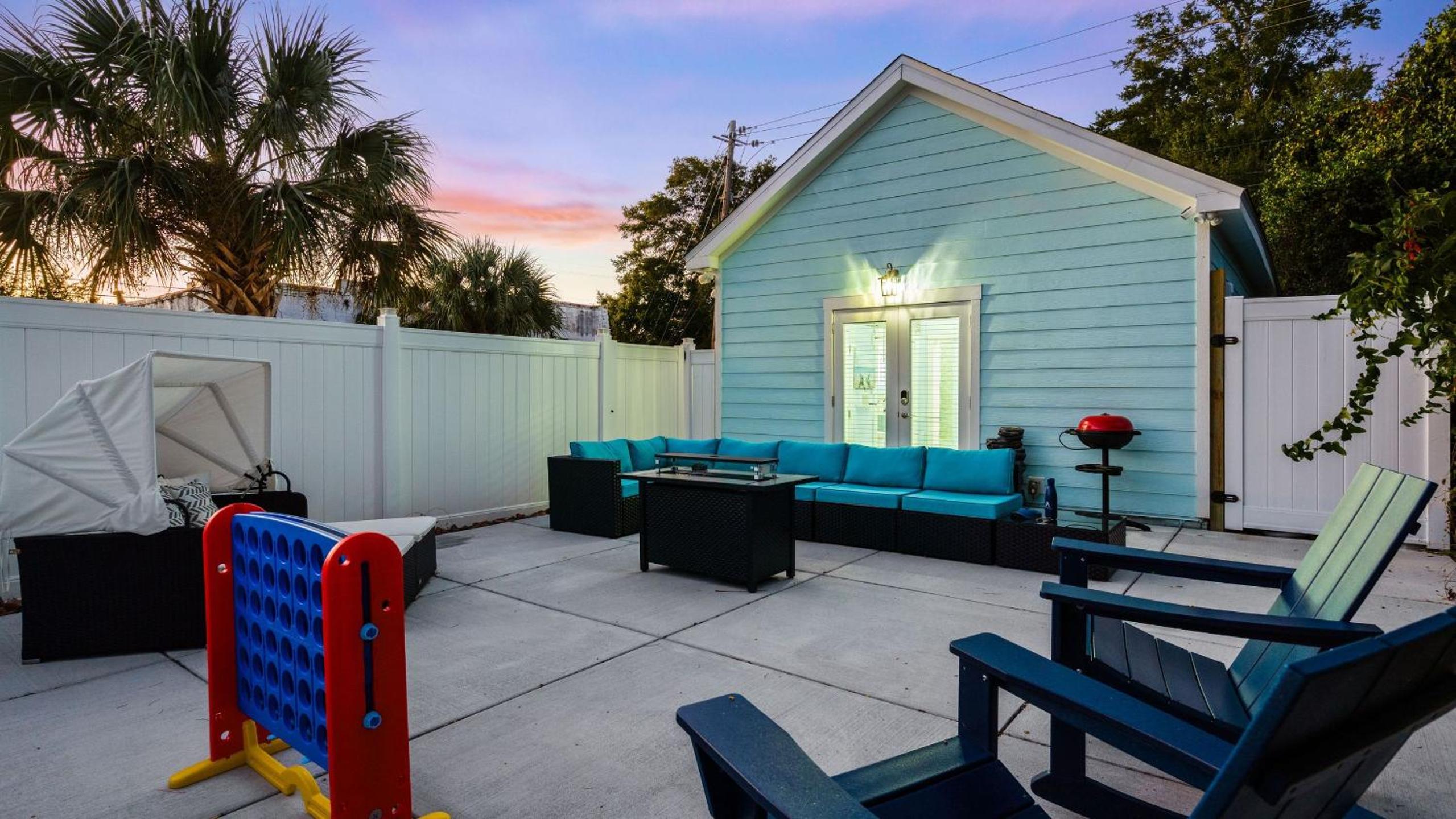 Pensacola Retreat w Jacuzzi Tub Outdoor Lounge Fire Pit Historic Church 1928 by AvantStay