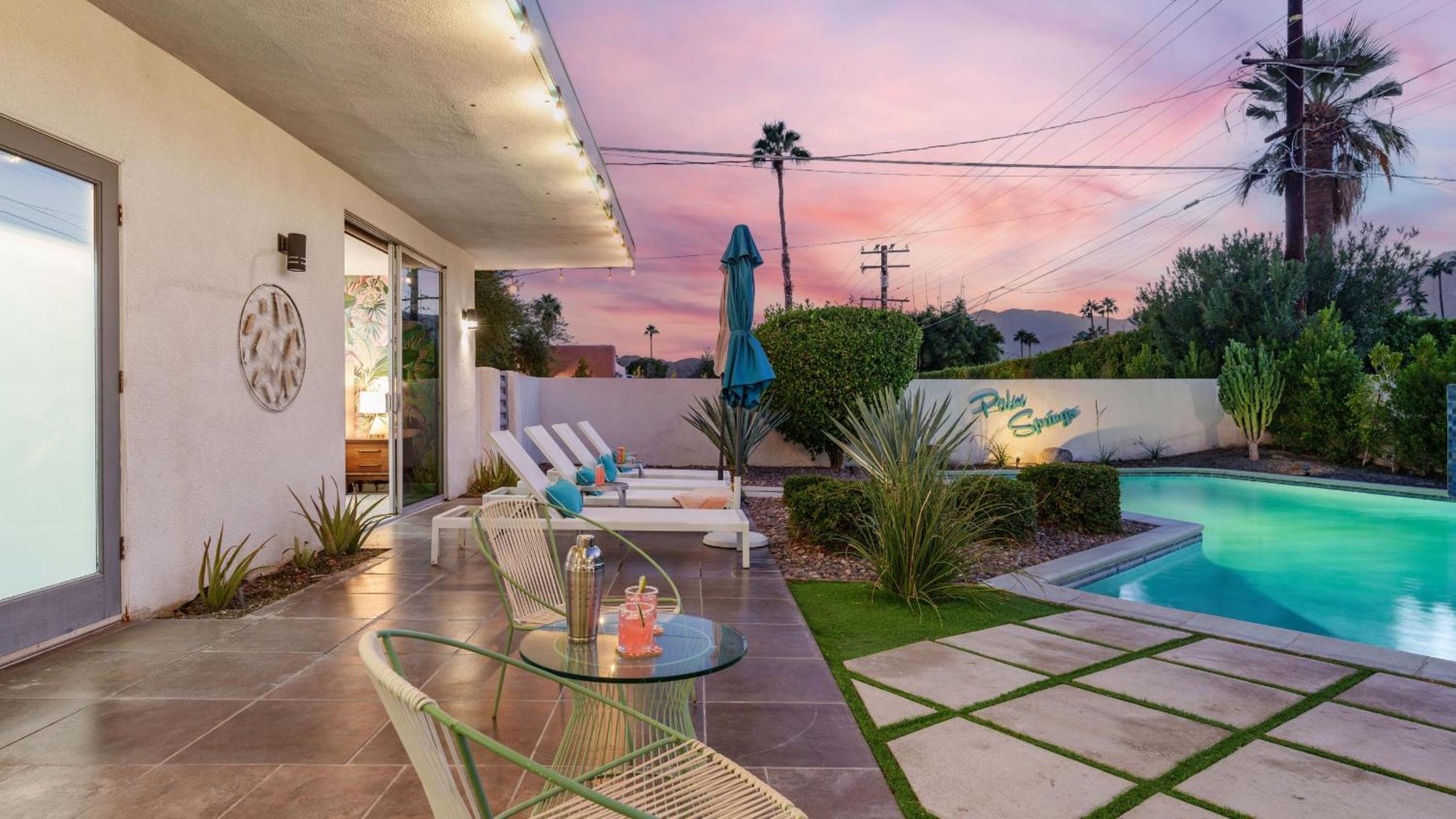 Vibrant Palm Springs Getaway w Pool BBQ Modern Design Taylor House by AvantStay