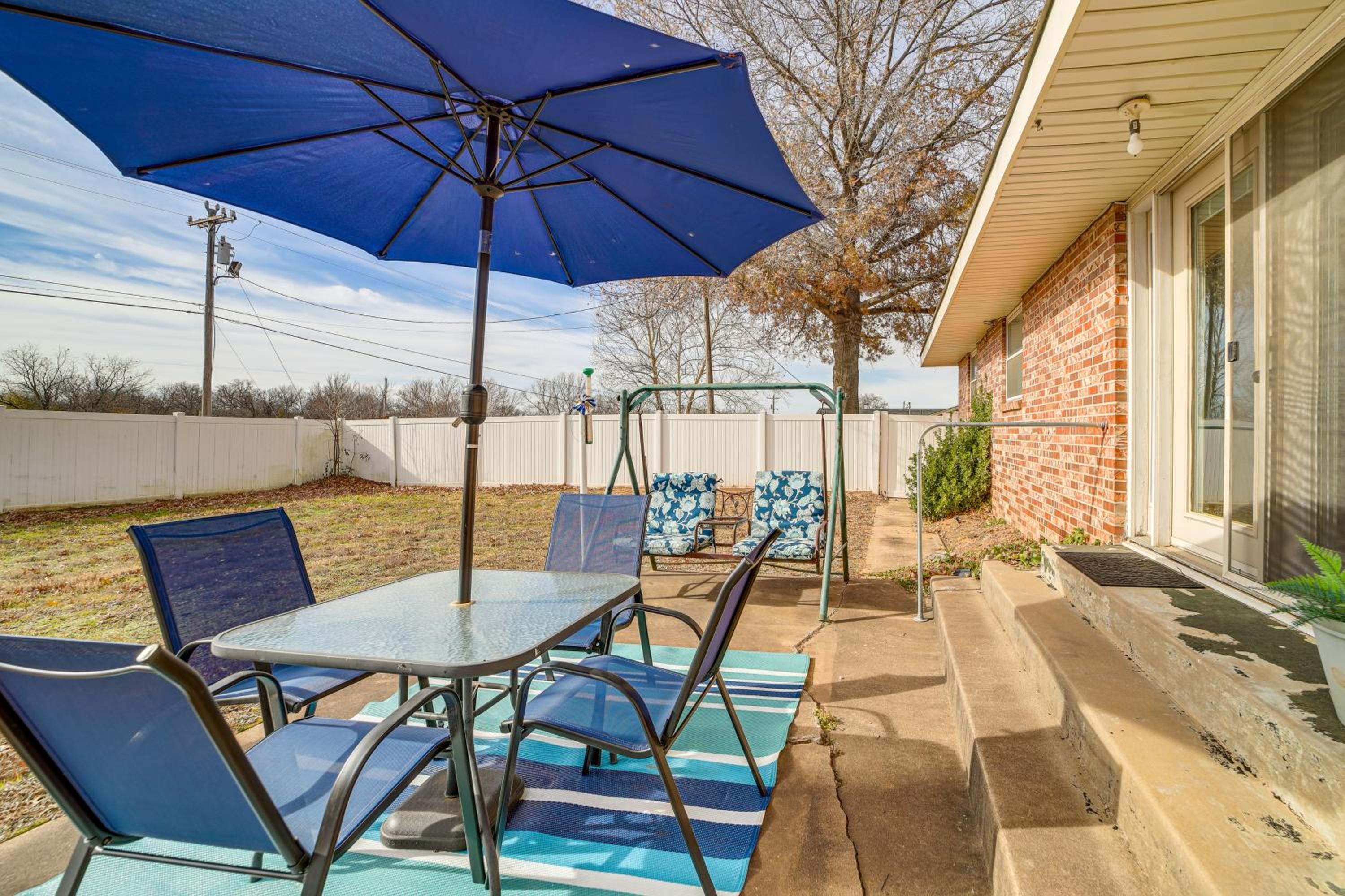Close to Route 66! Bristow Home with Spacious Yard