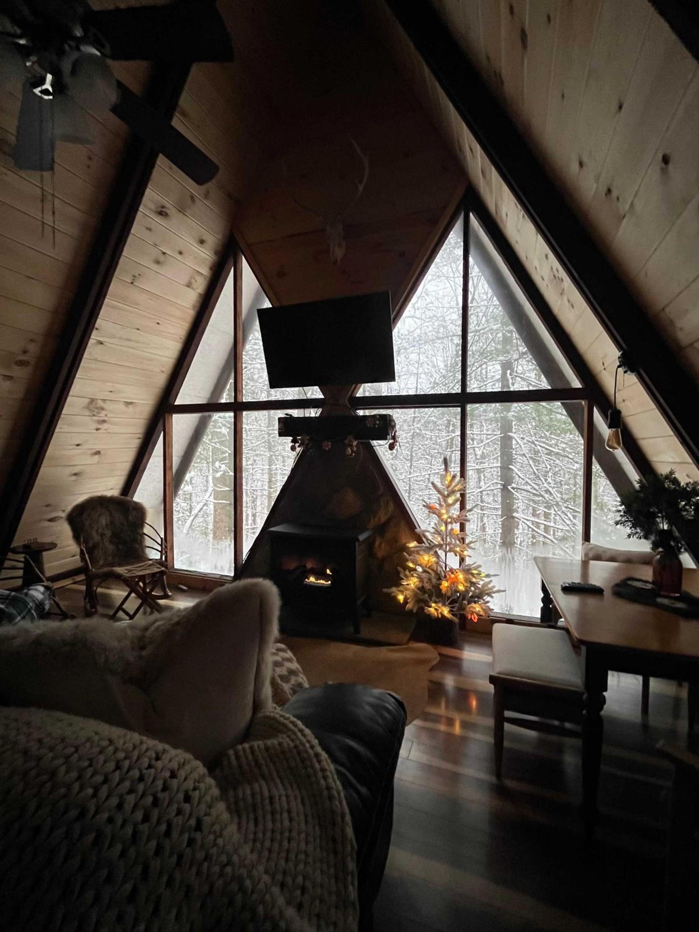 Waterfront A- Frame with Dock, Canoe + Kayaks