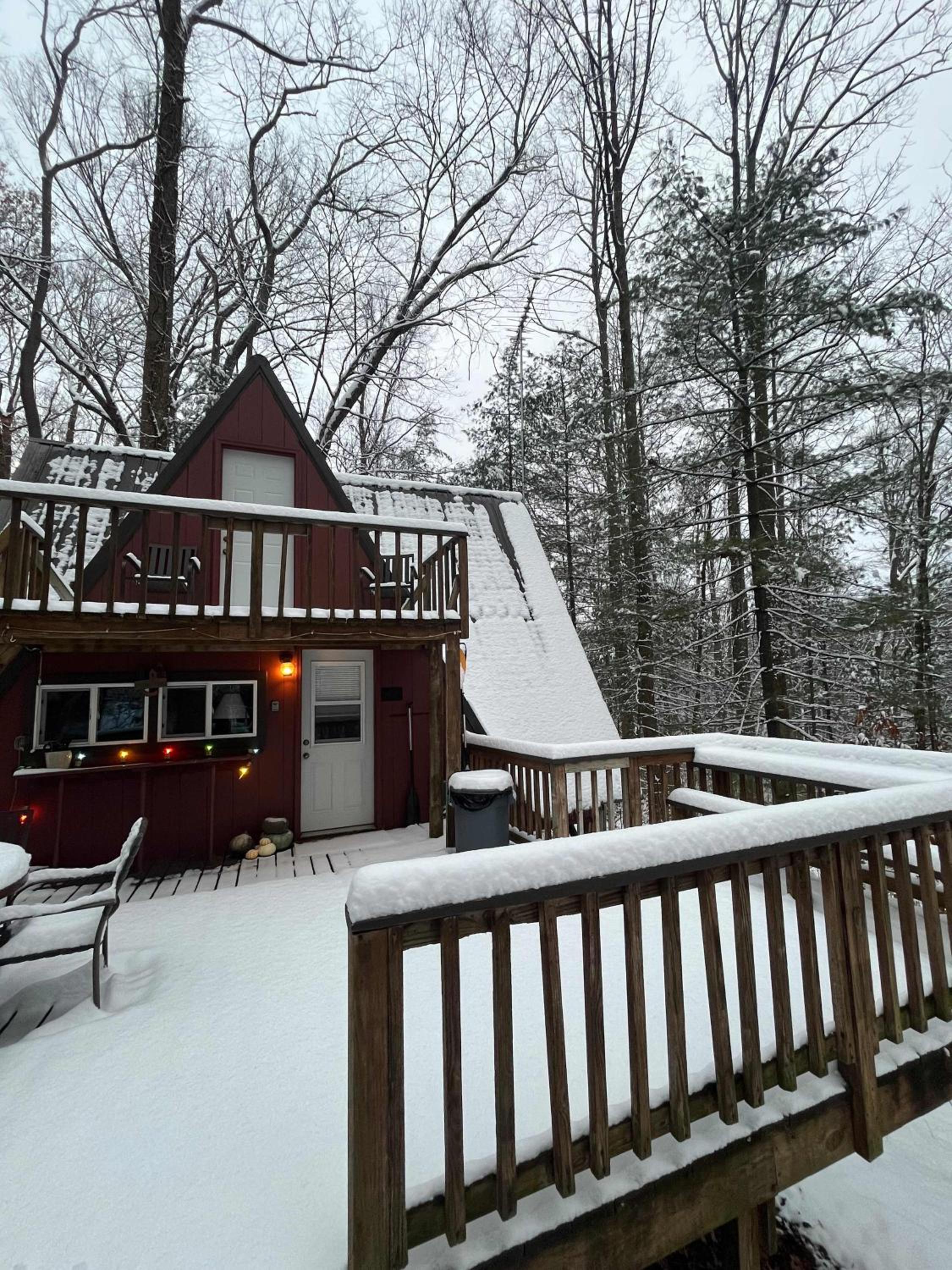Waterfront A- Frame with Dock, Canoe + Kayaks