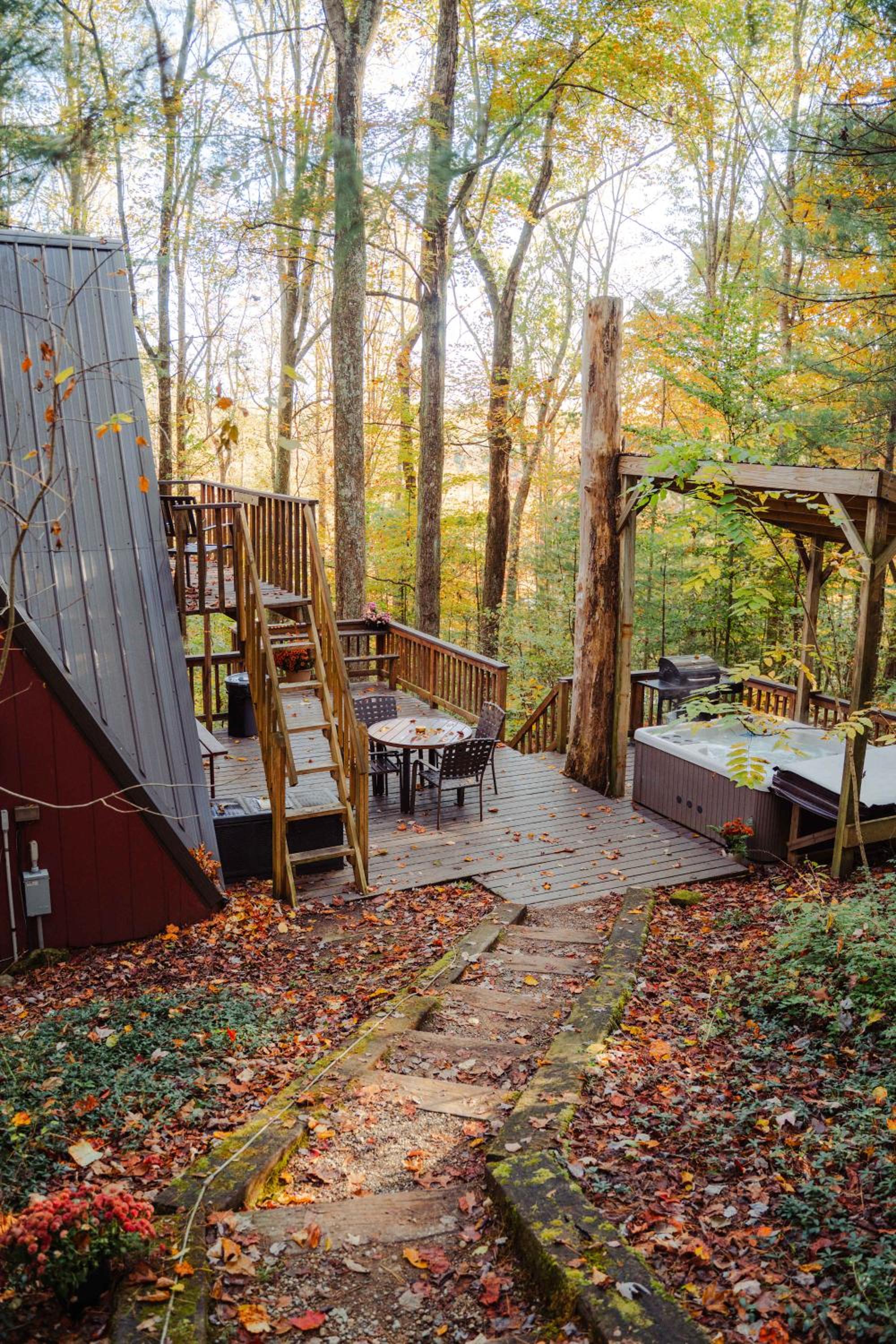 Waterfront A- Frame with Dock, Canoe + Kayaks