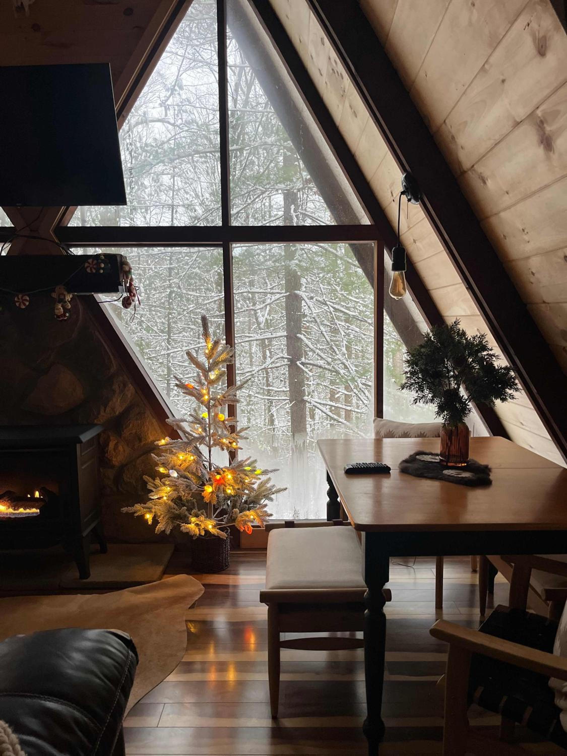Waterfront A- Frame with Dock, Canoe + Kayaks