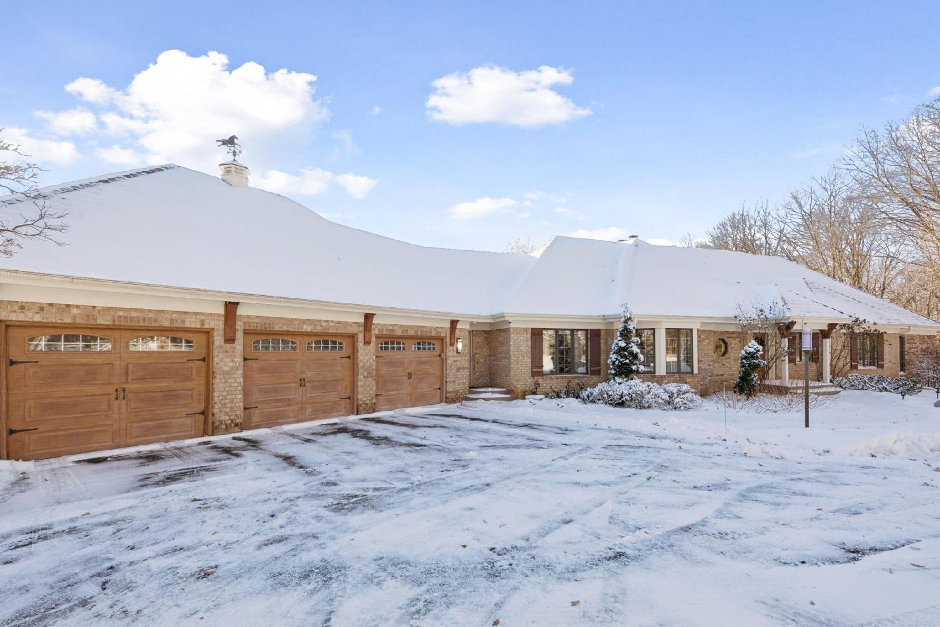 Luxe Long Lake Estate! Courts, Pool and Game Room