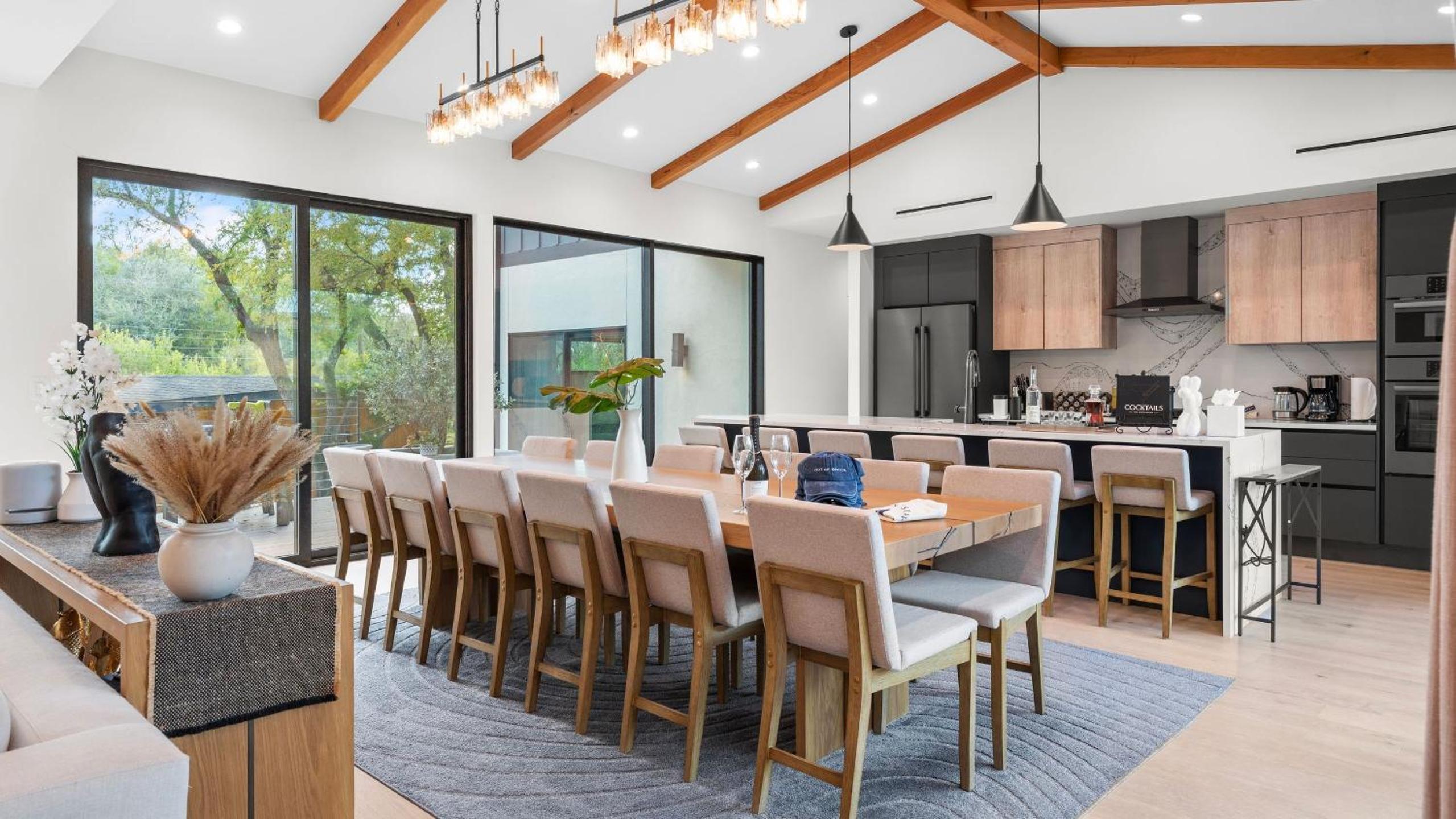 Modern Oasis w Pool Hot Tub Rooftop Deck Home Theater Mariposa Retreat by AvantStay