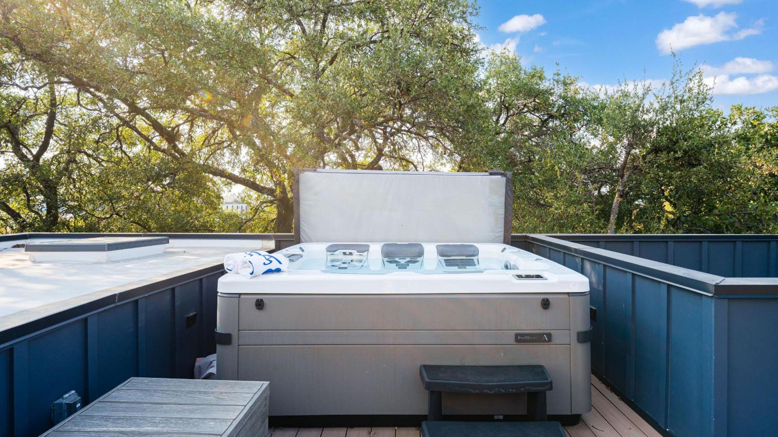Modern Oasis w Pool Hot Tub Rooftop Deck Home Theater Mariposa Retreat by AvantStay