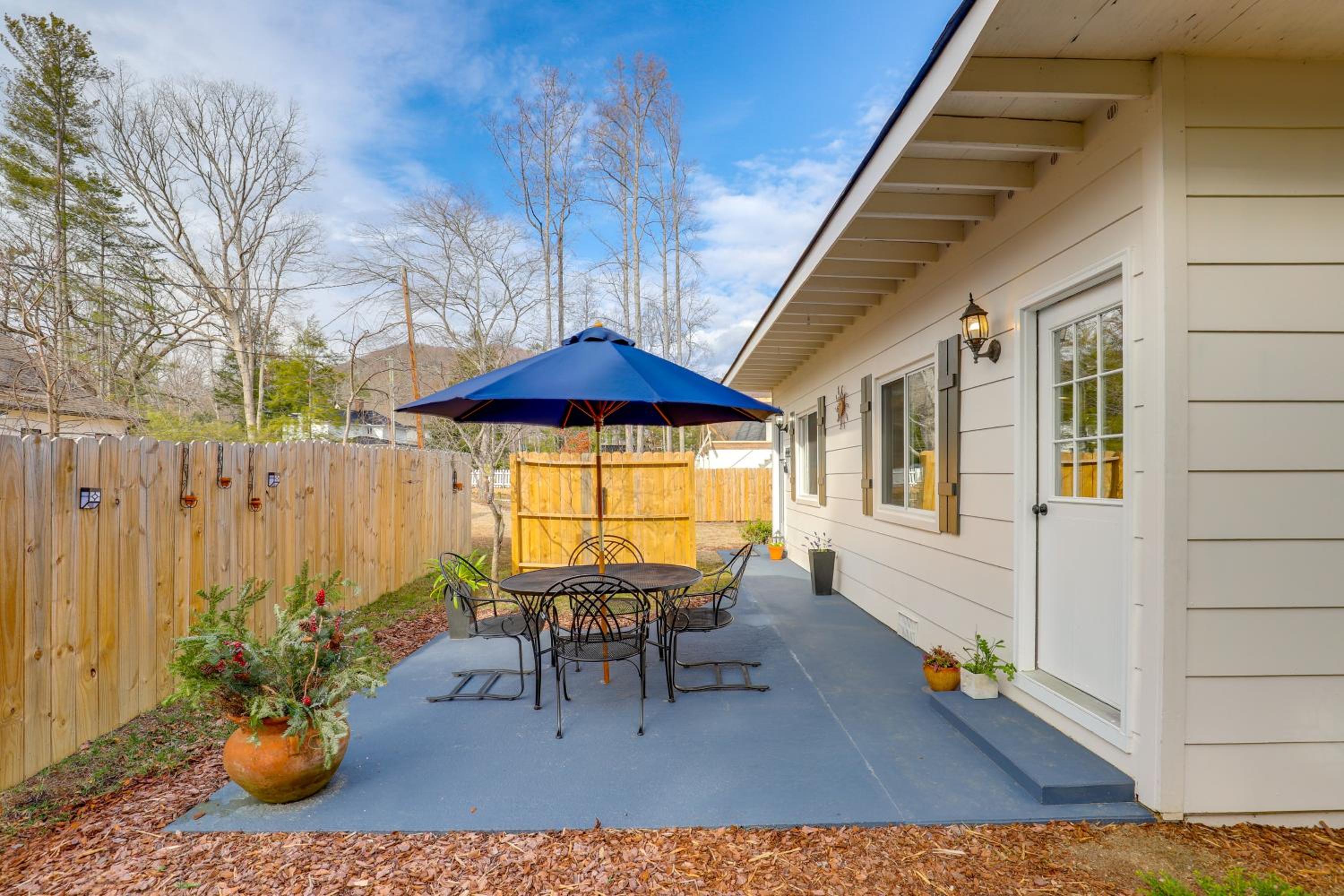 Private Patio and Pond Serene Black Mountain Escape