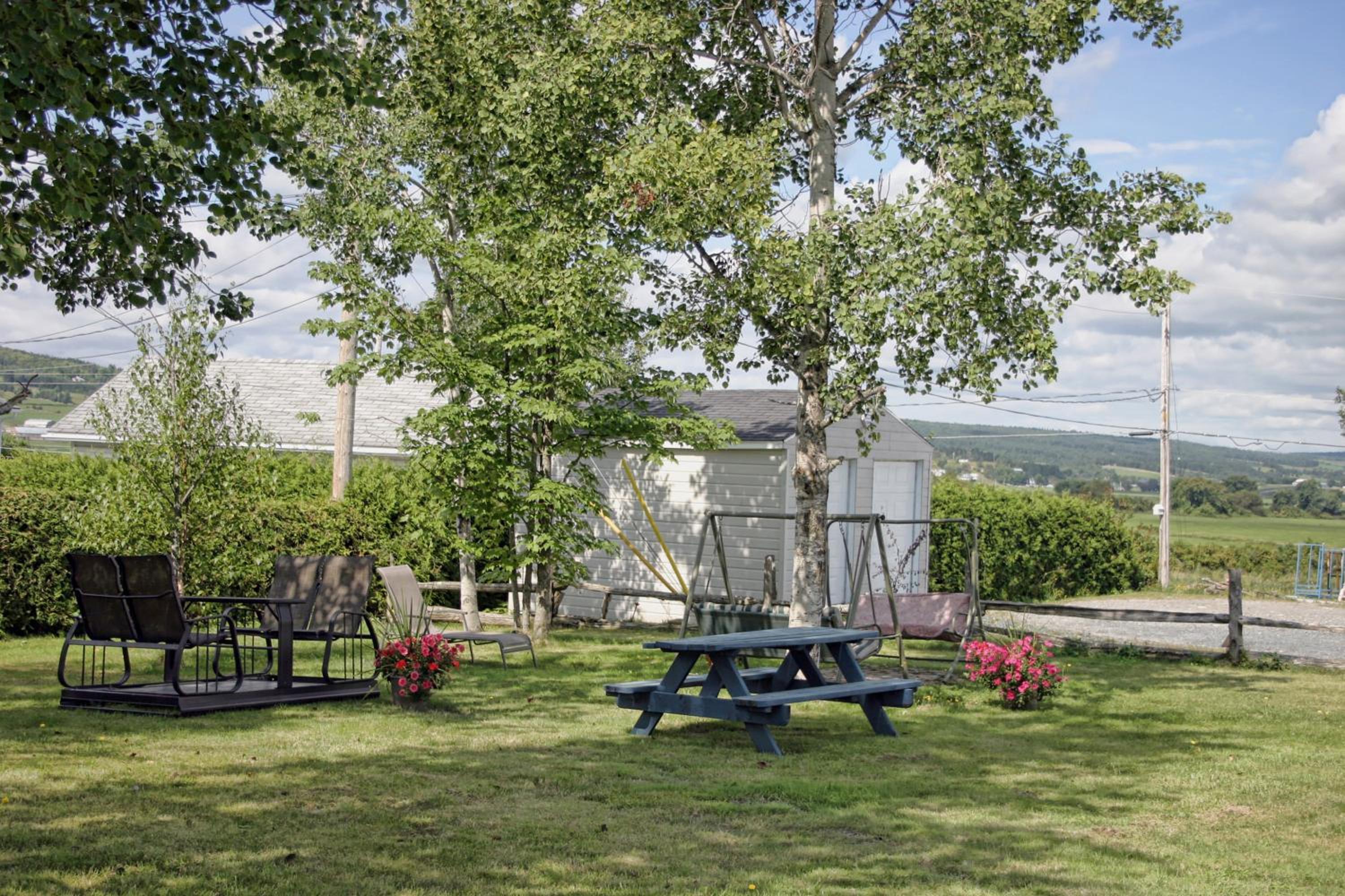 outdoor BBQ area
