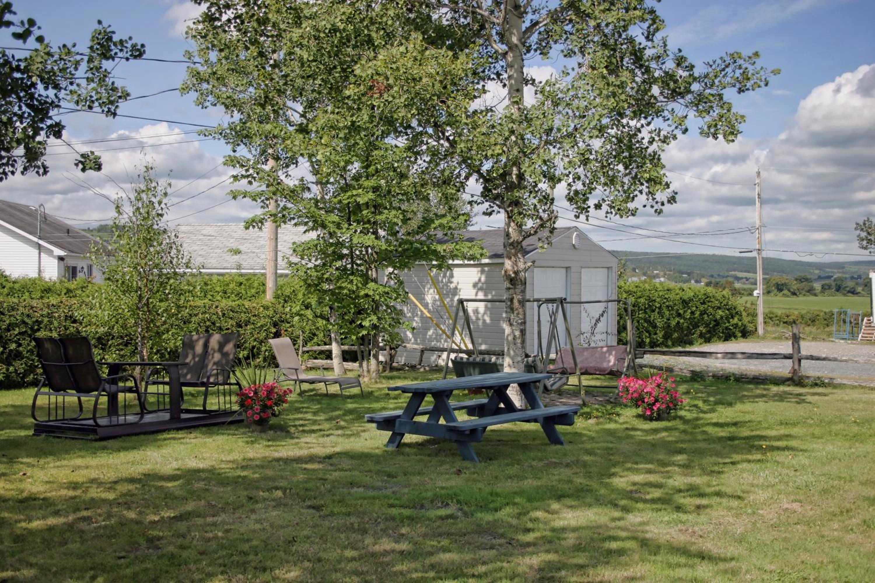 outdoor BBQ area