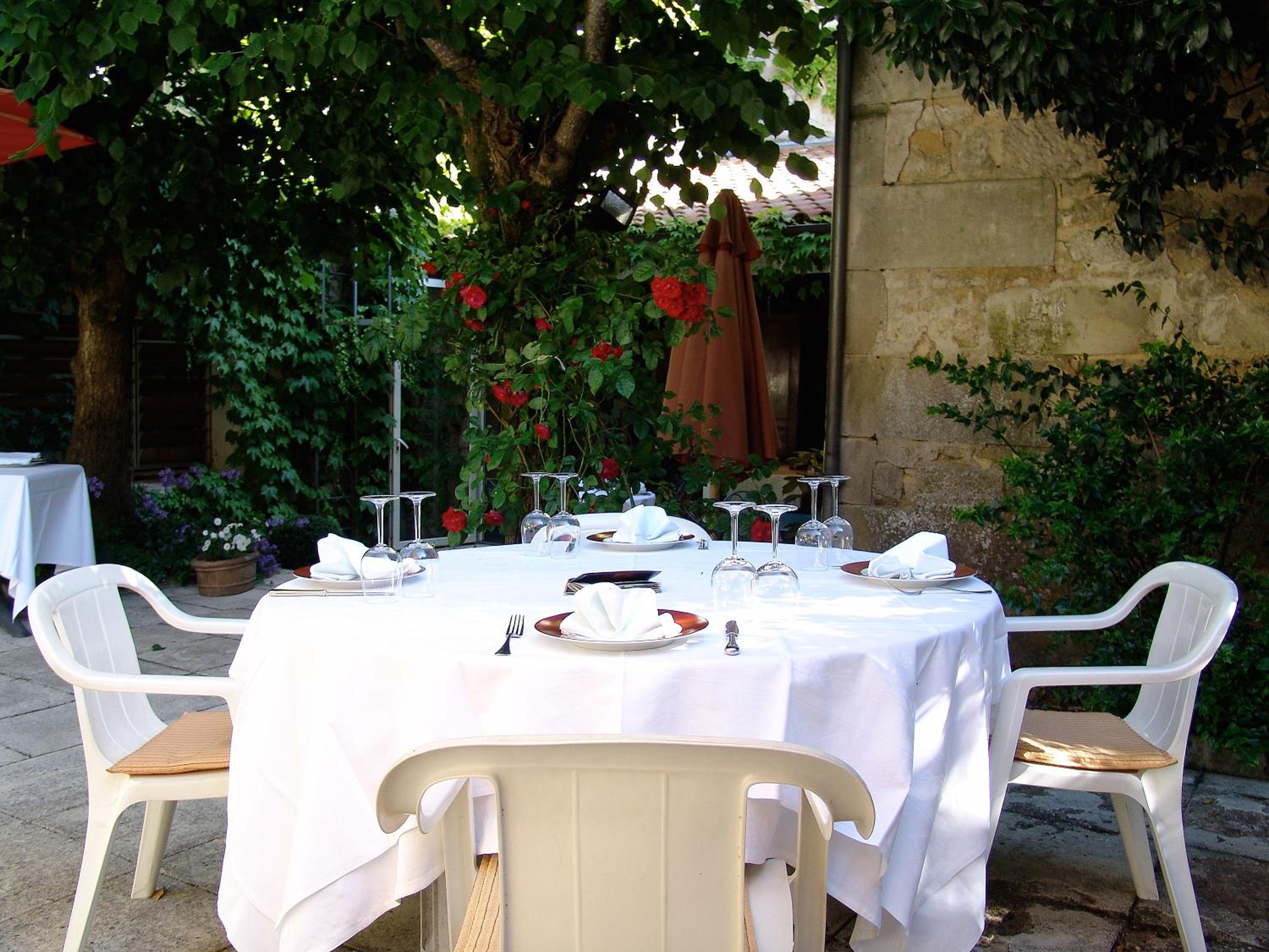 outdoor BBQ area