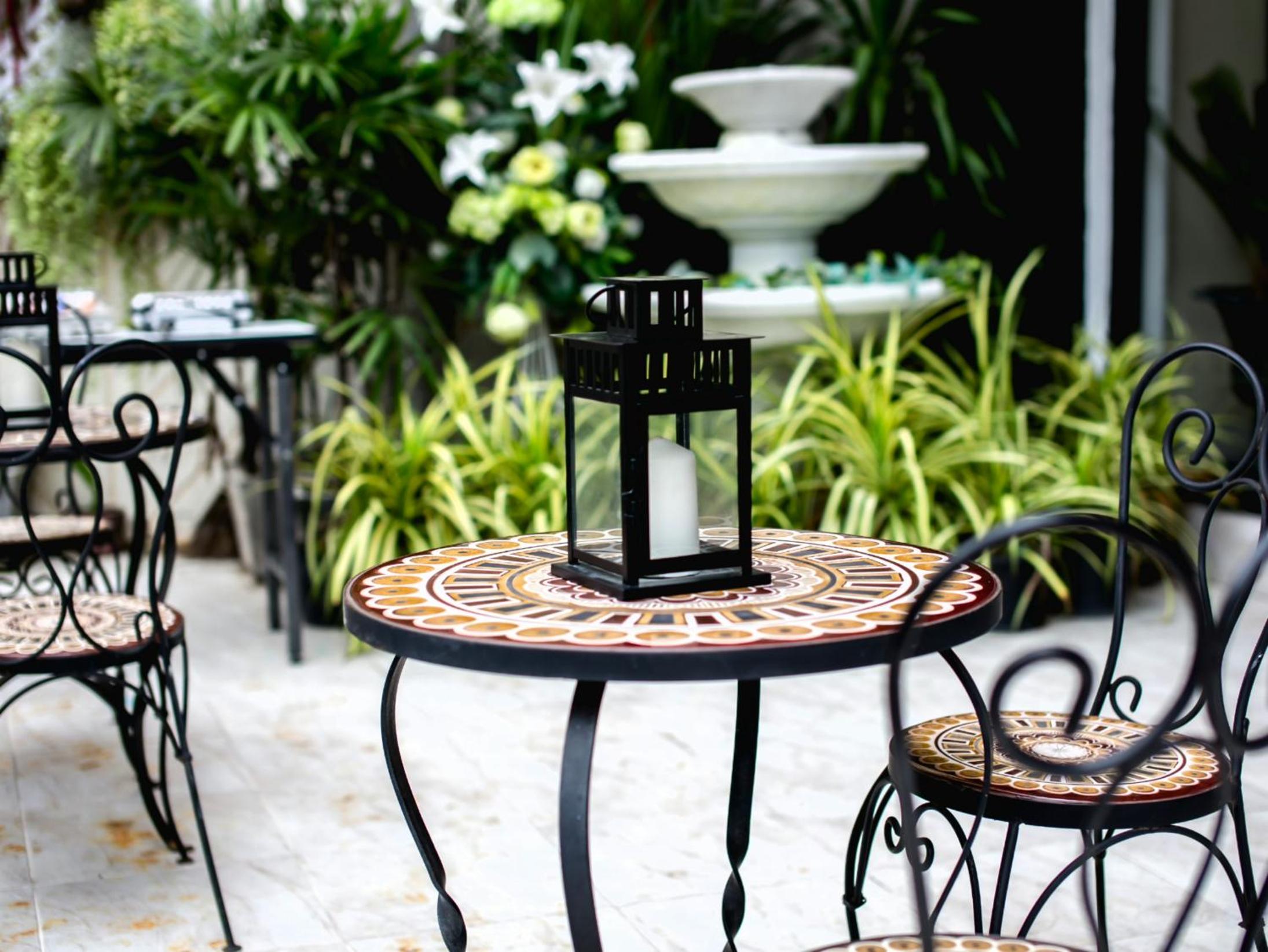 outdoor BBQ area
