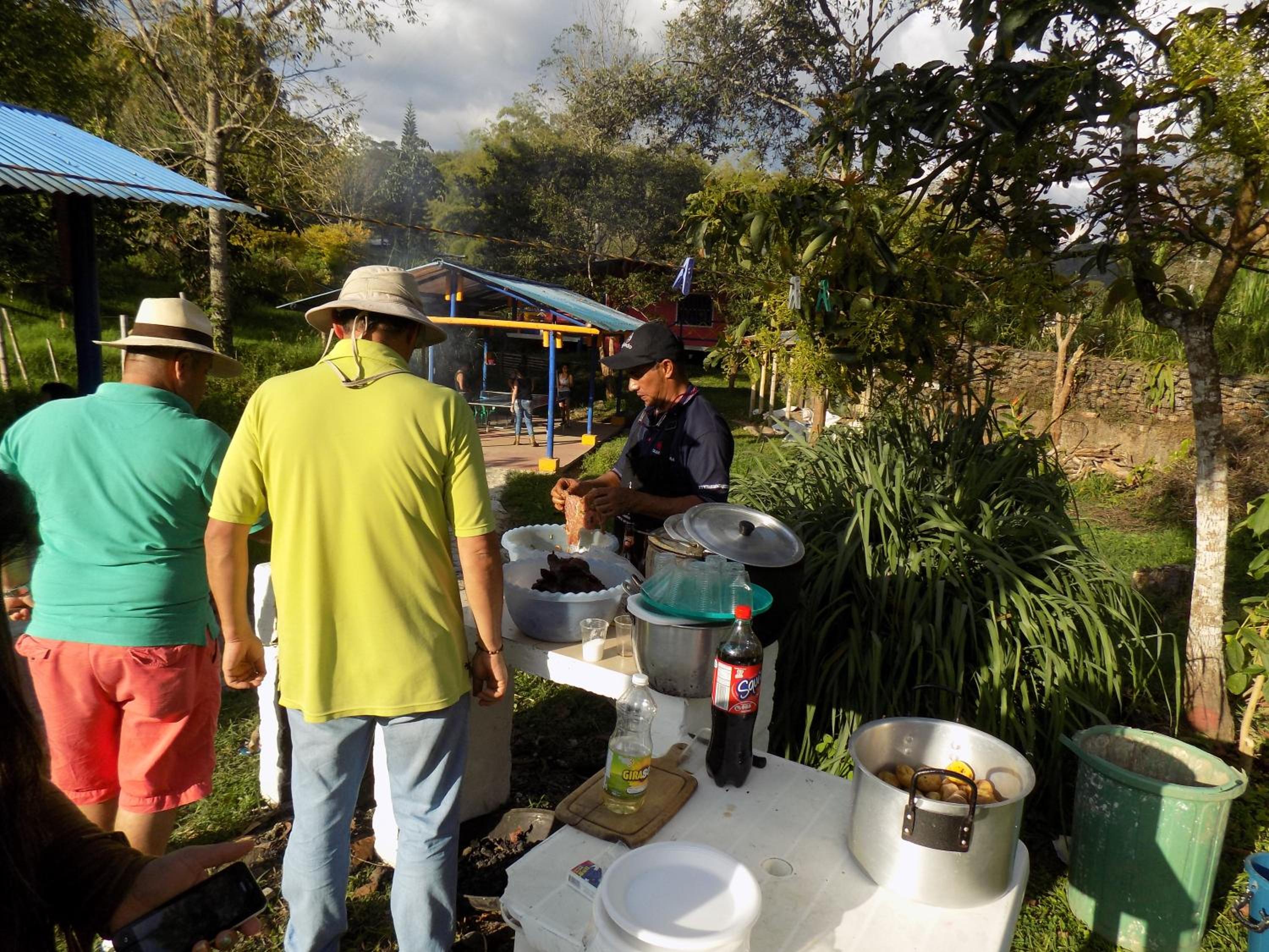 outdoor BBQ area