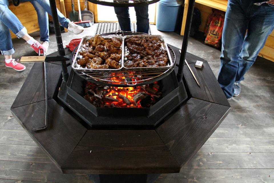 outdoor BBQ area