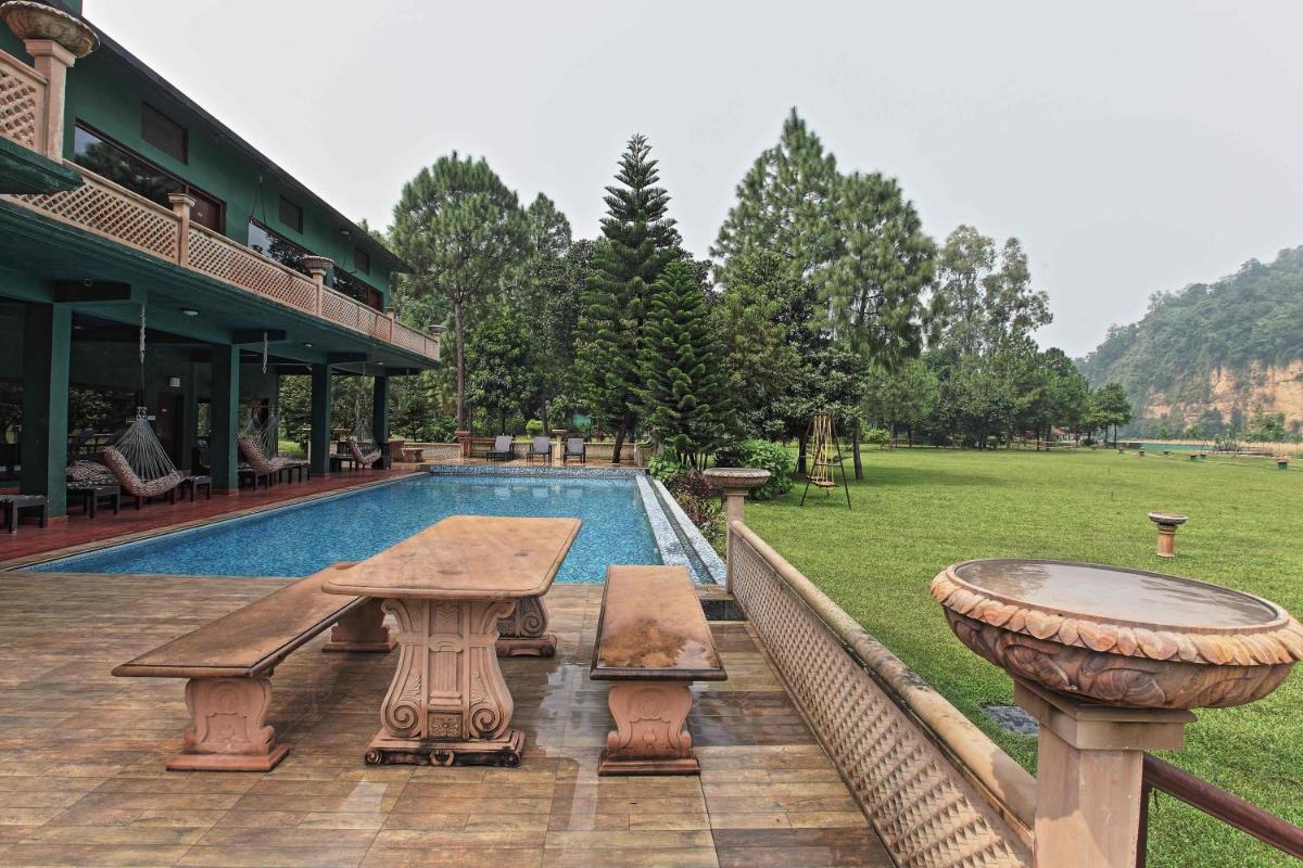 outdoor BBQ area