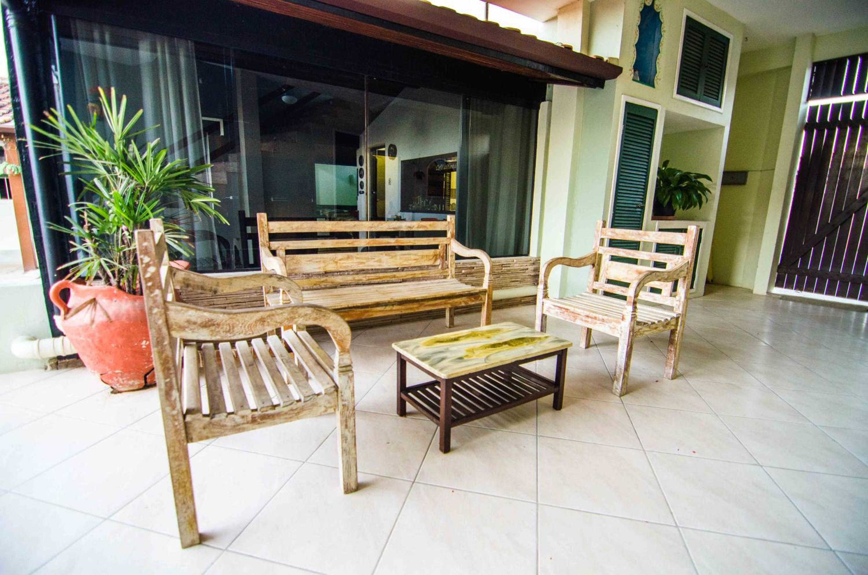 outdoor BBQ area