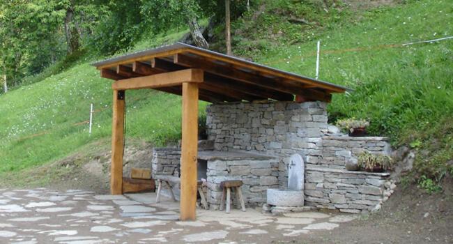 outdoor BBQ area