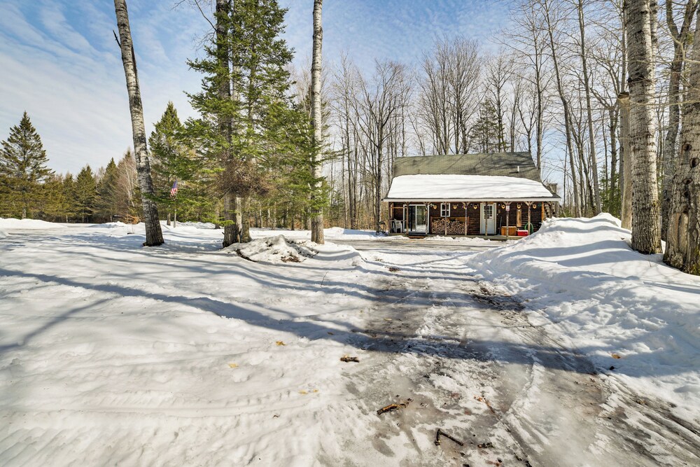 Near Lake Huron: Secluded Goetzville Cabin w/ Deck