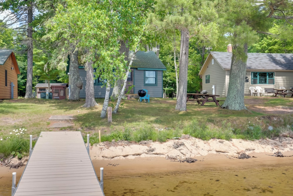 Dock + Views: Wooded Cabin on South Twin Lake