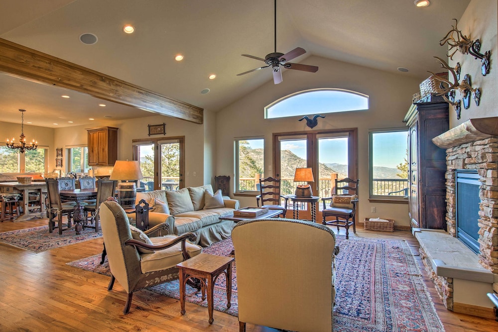 Lake & Mountain Views: Stunning Estes Park Home!