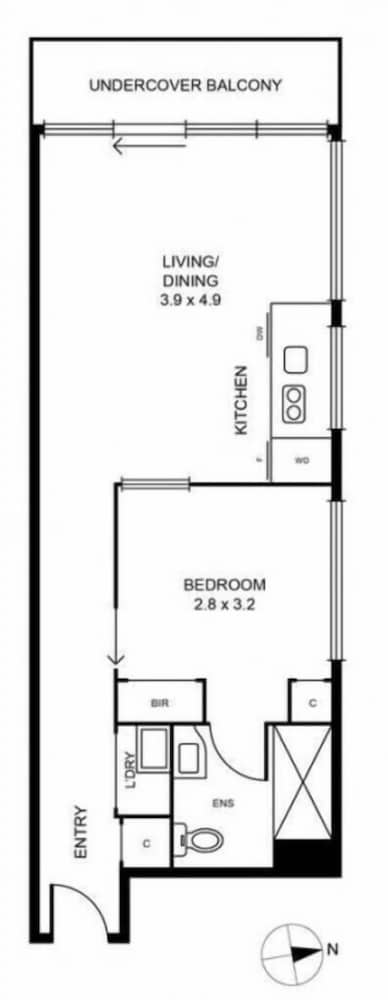 Fitzroy North 1-bed With Balcony by Edinburgh Park