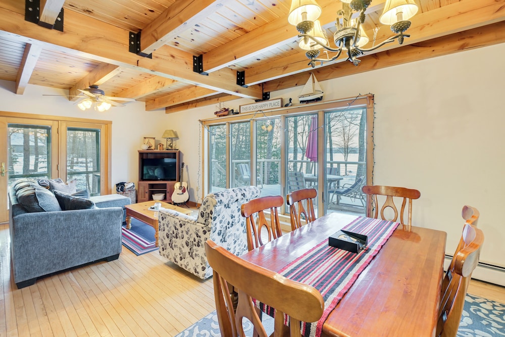 Hot Tub & Boat Dock: Waterfront Maine Retreat!