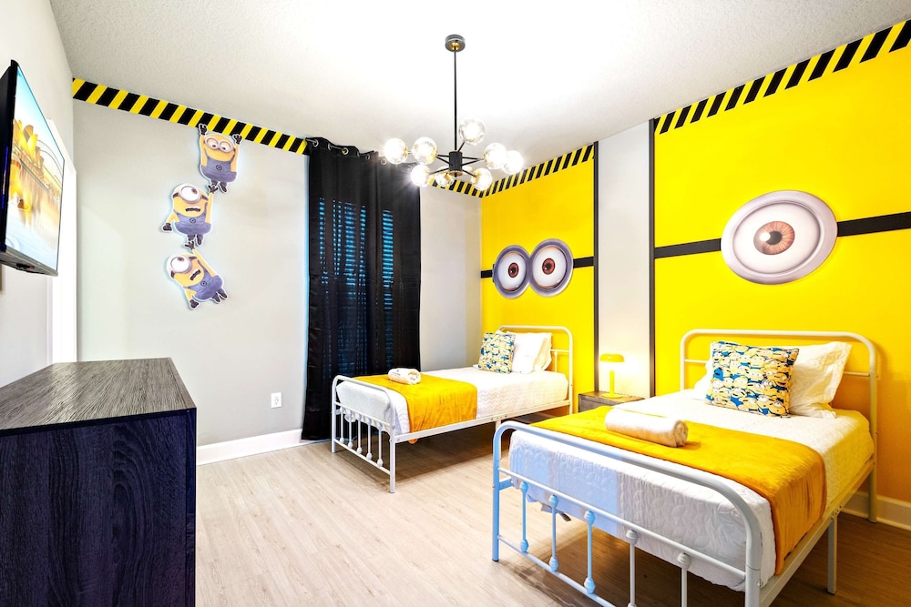 Themed Kids' Rooms, Pool & Game Loft Near Disney